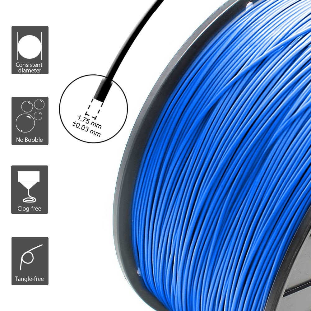 Reprapper Blue Pla Filament For 3D Printer & 3D Pen 1.75Mm (