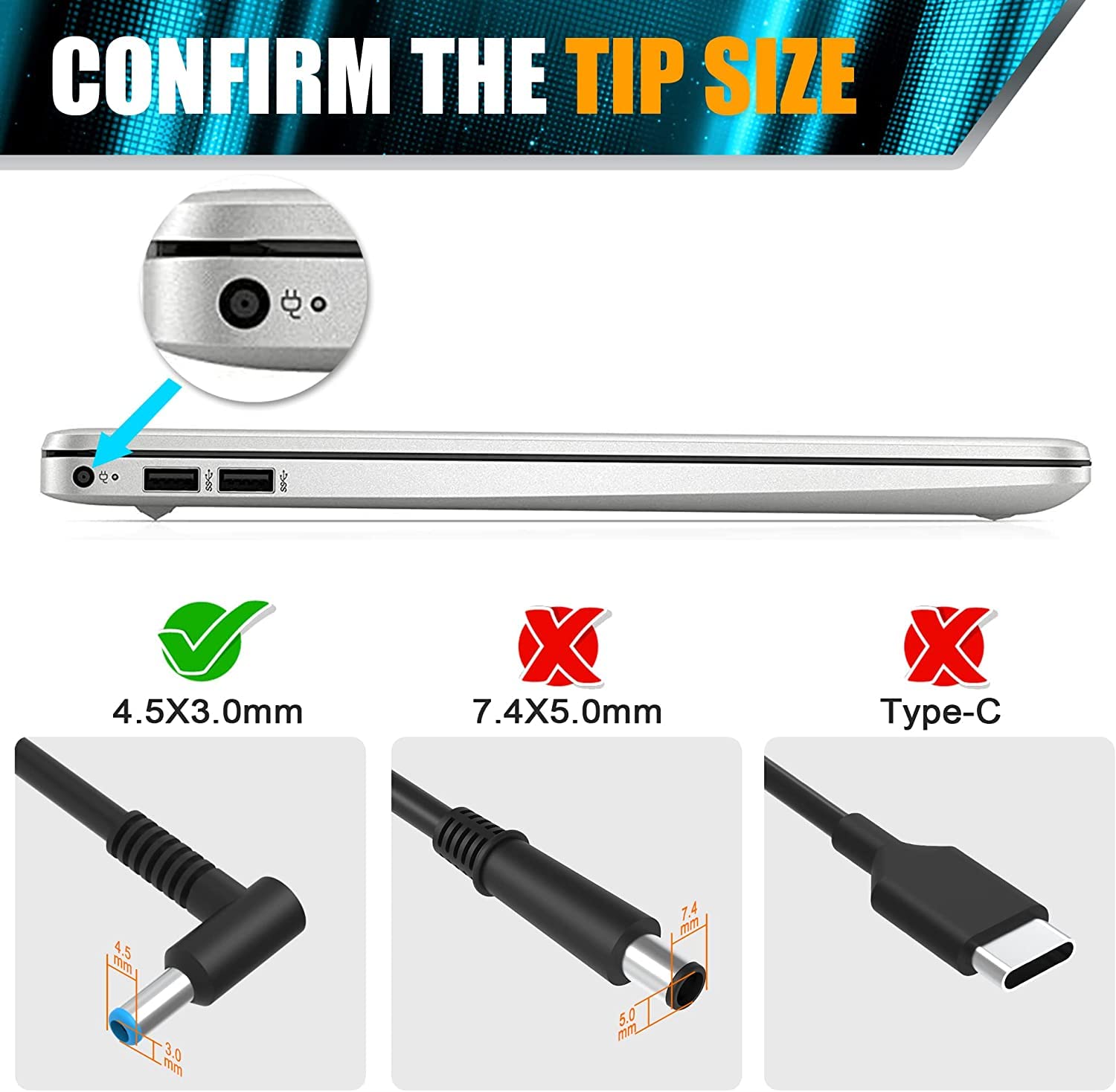 Replacement 135W 19.5V 6.9A Hp Laptop Charger Ac Adapter Compatible With Hp Spectre X360, Omen Pavilion Gaming 15 17 Ec0013Dx 15