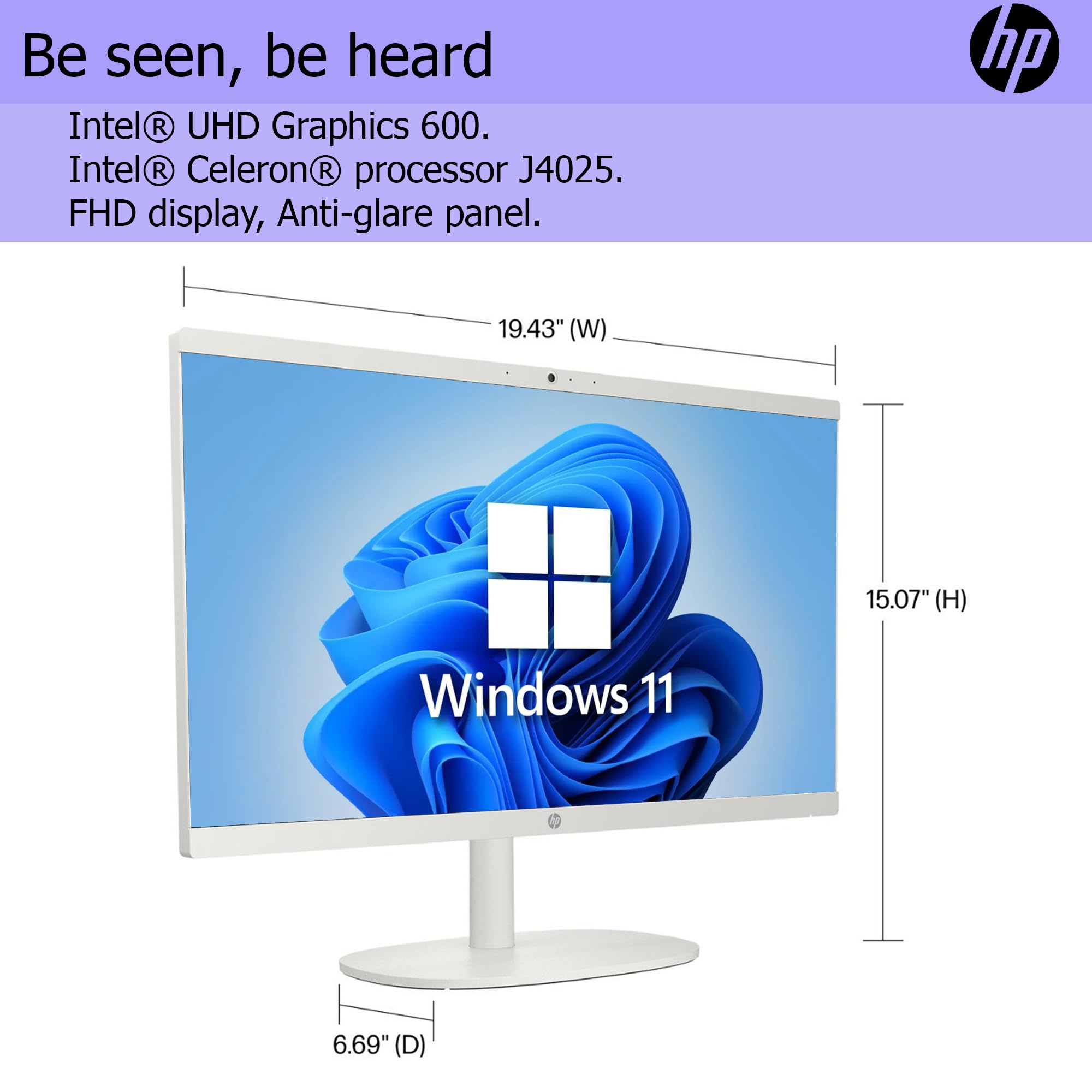 Hp All In One Desktop| 22'' Full Hd Display| Intel Dual Core Processor| 20Gb Ram| 2Tb Pcie Ssd| 128Gb External Drive & Microsoft