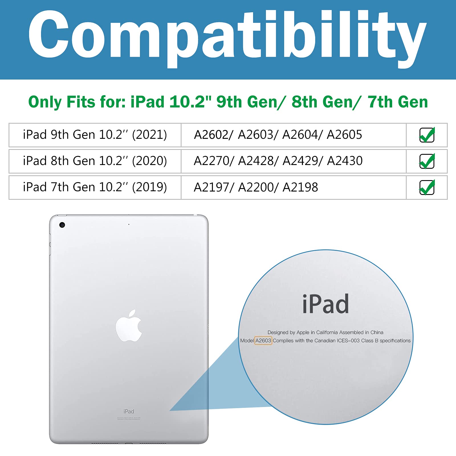 Procase 10 Pack Screen Protector For Ipad 10.2 9Th 2021/ 8Th 2020/ 7Th 2019, Tempered Glass Film For A2602/A2603/ A2270/A2428/ A2197/A2198/A2201  Clear