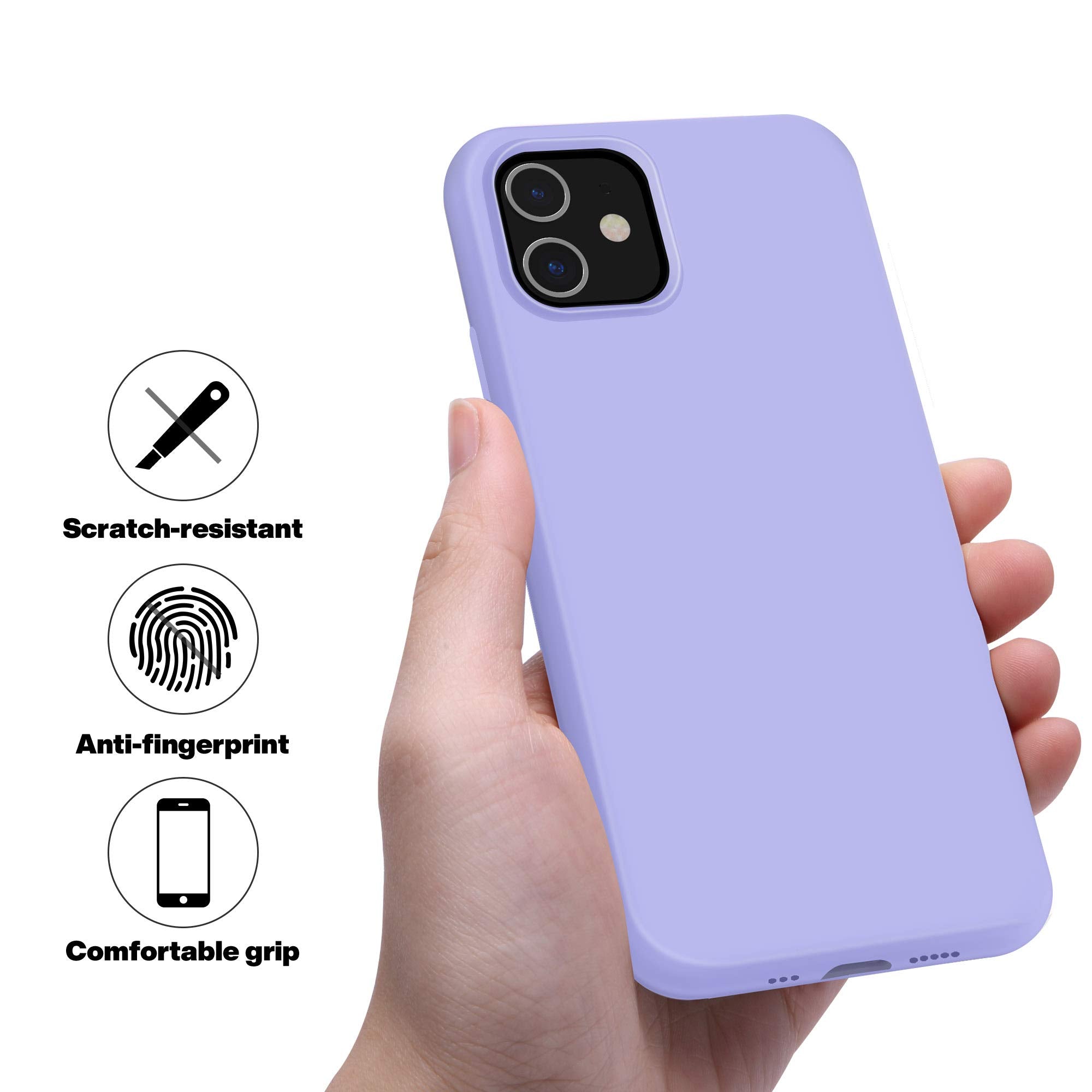 Otofly Compatible With Iphone 12 Case And Iphone 12 Pro Case 6.1 Inch(2020),[Silky And Soft Touch Series] Premium Soft Liquid Si