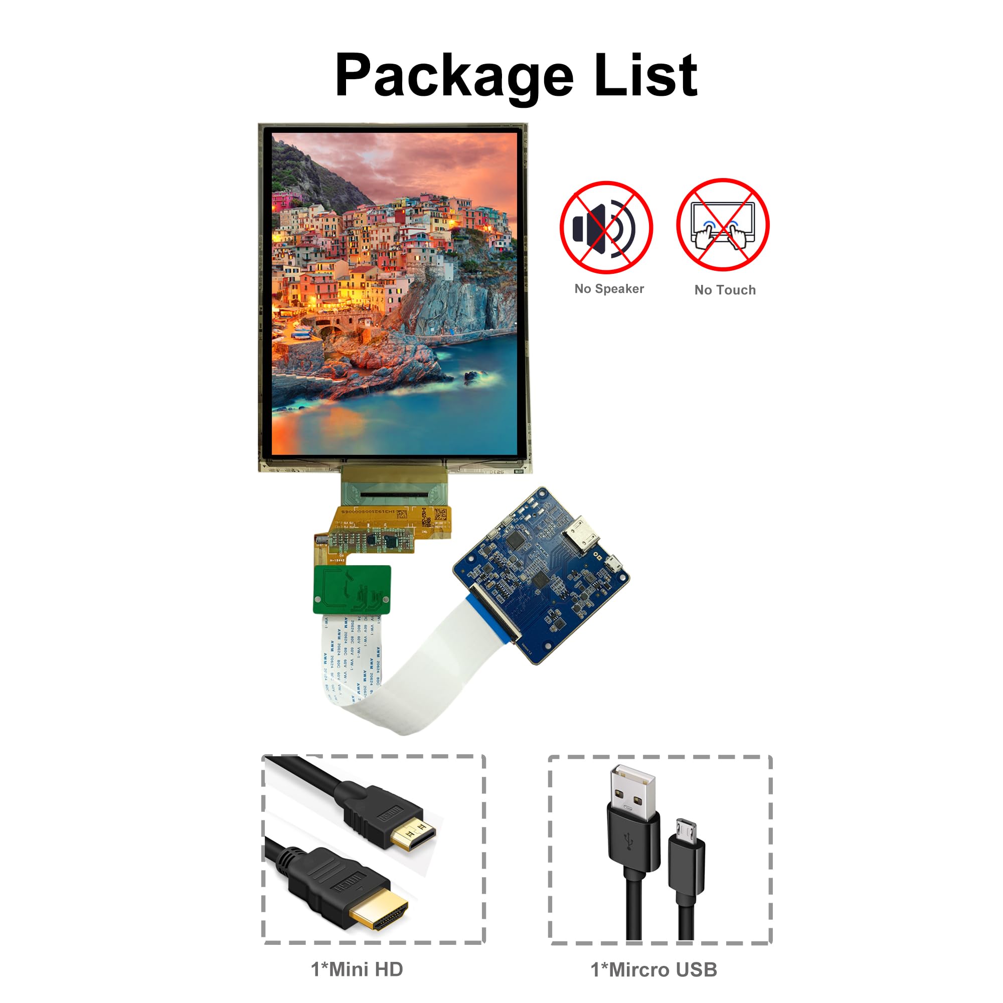 Wisecoco 7.8 Inch Flexible Display Curved Bendable Screen Fhd 1440 * 1920 Amoled Display With Hdmi Driver Board Flexible Oled Mo