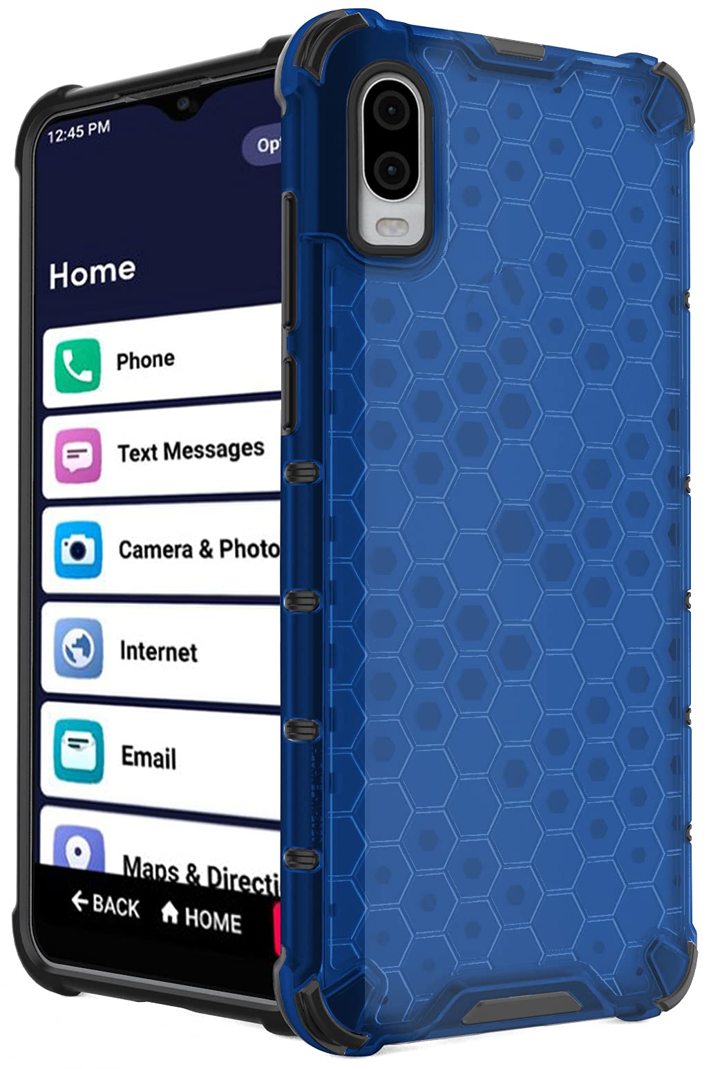 Nakedcellphone Case For Jitterbug Smart3 Phone, [Honeycomb Hybrid Series] Dual Layer Cover [Anti Shock] For Jitterbug Smart 3 (2