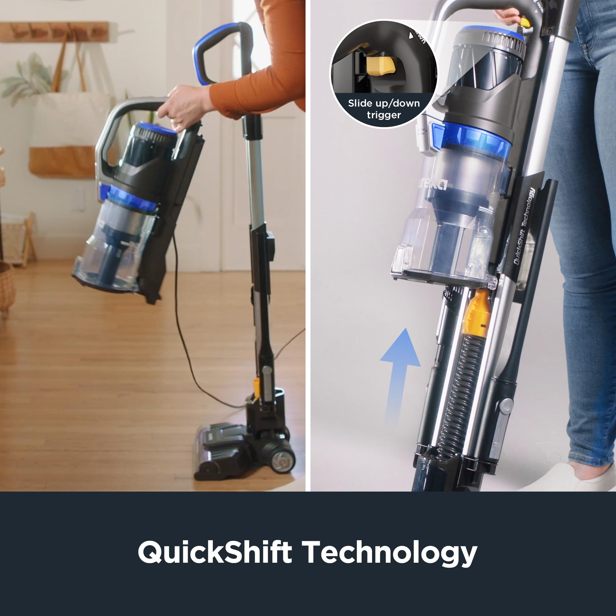 Eureka Quickshift Upright Home Omniverse Vacuum Cleaner With Large Dust Cup, Advanced Anti Tangle Technology And Hepa Filter, Ne