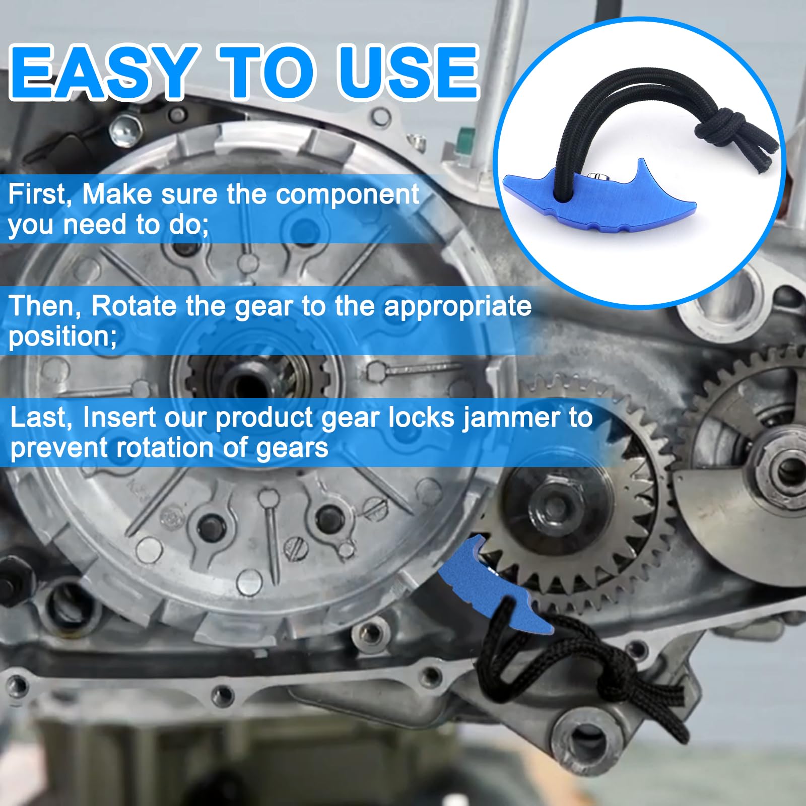Gear Locks Jammer Tool Compatible For Most Atvs And Motorcycles, Many Transmissions And Cvt Systems