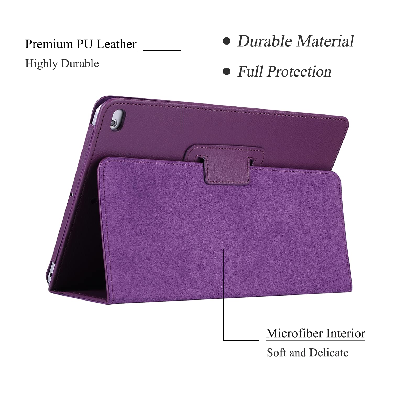 Ekvinor Case For Ipad 9.7 2018 2017, Lightweight Pu Leather Folio Stand Case Multi Angle Viewing Protective Case Cover For Ipad