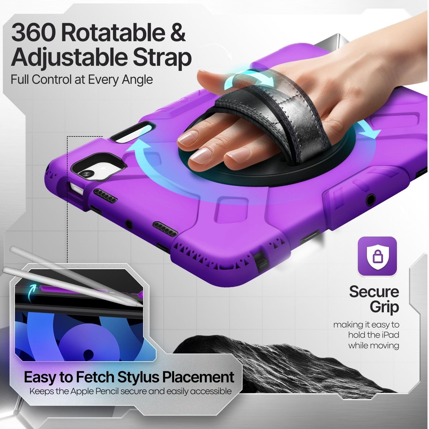 Tnp Protective Case For Ipad Air 6Th M2 2024 11 Inch, 5Th 4Th Gen 10.9 Inch And Ipad Pro 4Th 3Rd 2Nd Generation (2022 2021 2020