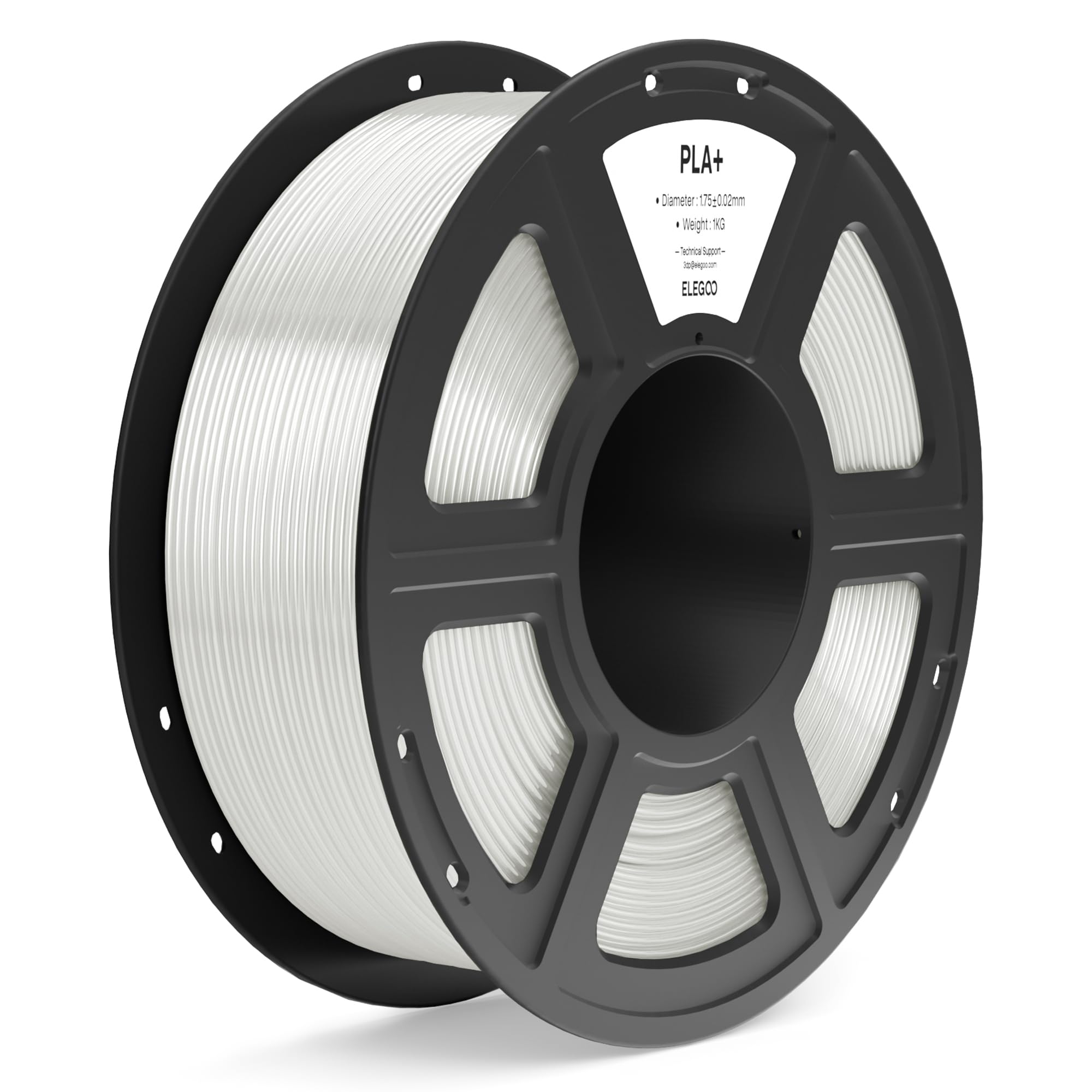 ELEGOO PLA+ Filament 1.75mm Transcluent 1KG, High Toughness PLA Plus 3D Printer Filament Dimensional Accuracy +/- 0.02mm, 1kg Sp