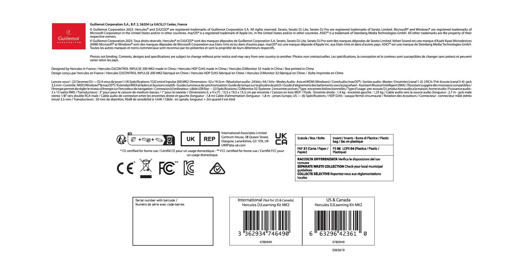 Hercules Djlearning Kit Mk2 - All-In-One Kit For Learning To Mixer - Software And Tutorials Included Black
