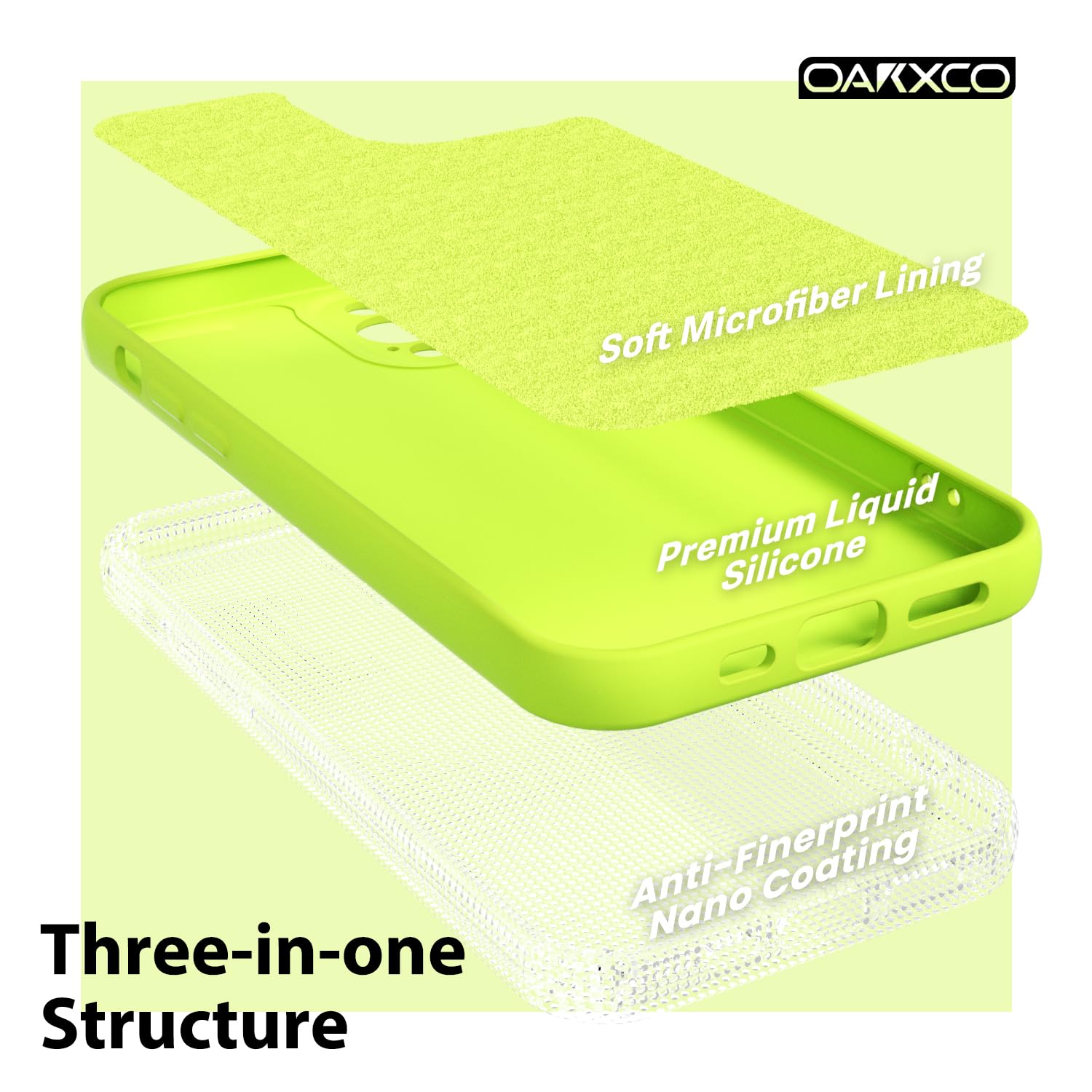 Oakxco For Iphone 12 Pro Max Case Liquid Silicone, Fluorescent Bright Solid Color, Soft Rubber Gel Elegant Aesthetic Cover, Slim