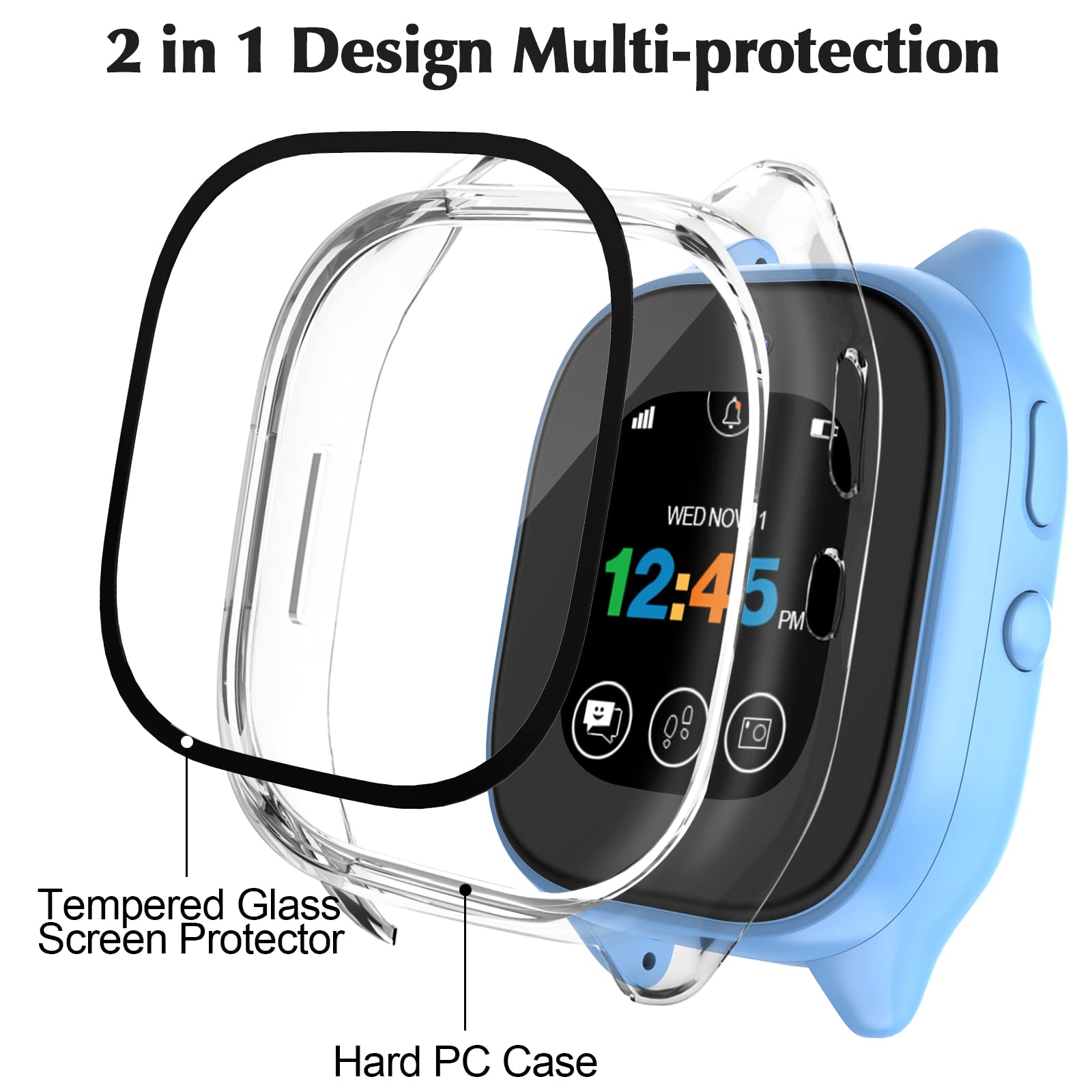 Kuaguozhe Tempered Glass Screen Protector Only Compatible For Gizmo Watch 3,Clear