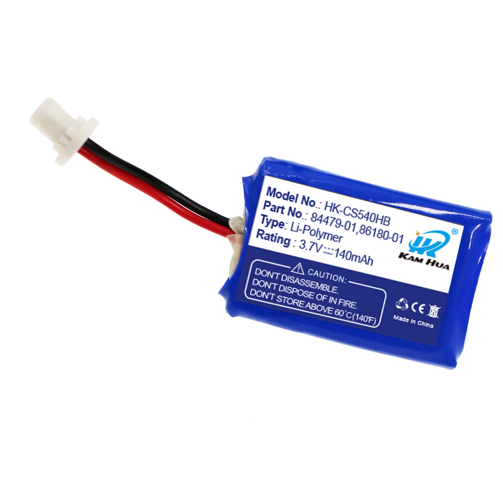 Kh Kam Hua Cs540, C054 Battery Replacement, 84479 01, 86180 01 Battery For Plantronics Cs540, C054 Headset,