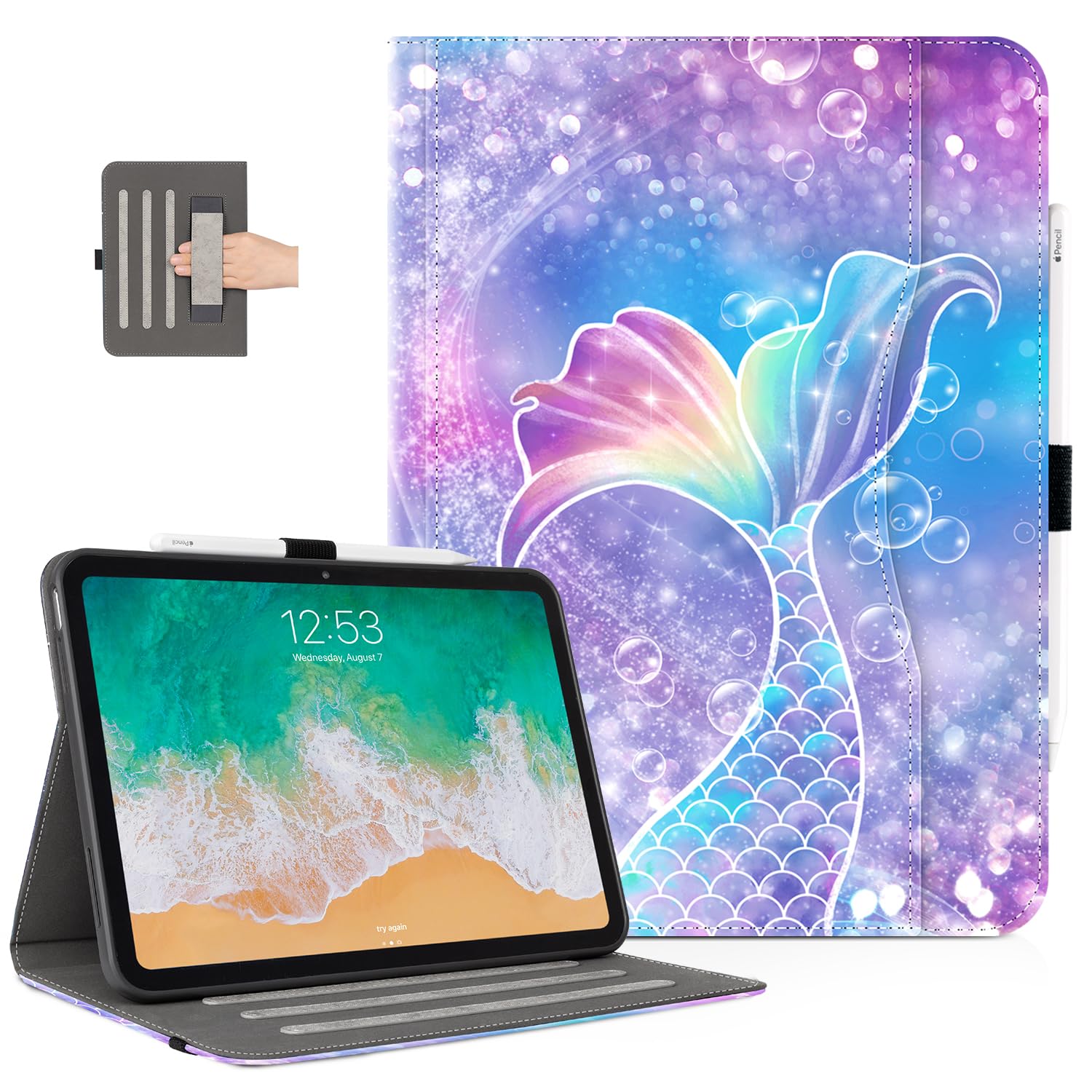 Ipad 10Th Generation Case, Ipad Case 10Th Generation For Women Girls Kids Boys Shockproof Case With Pencil Holder, Multi Angle A