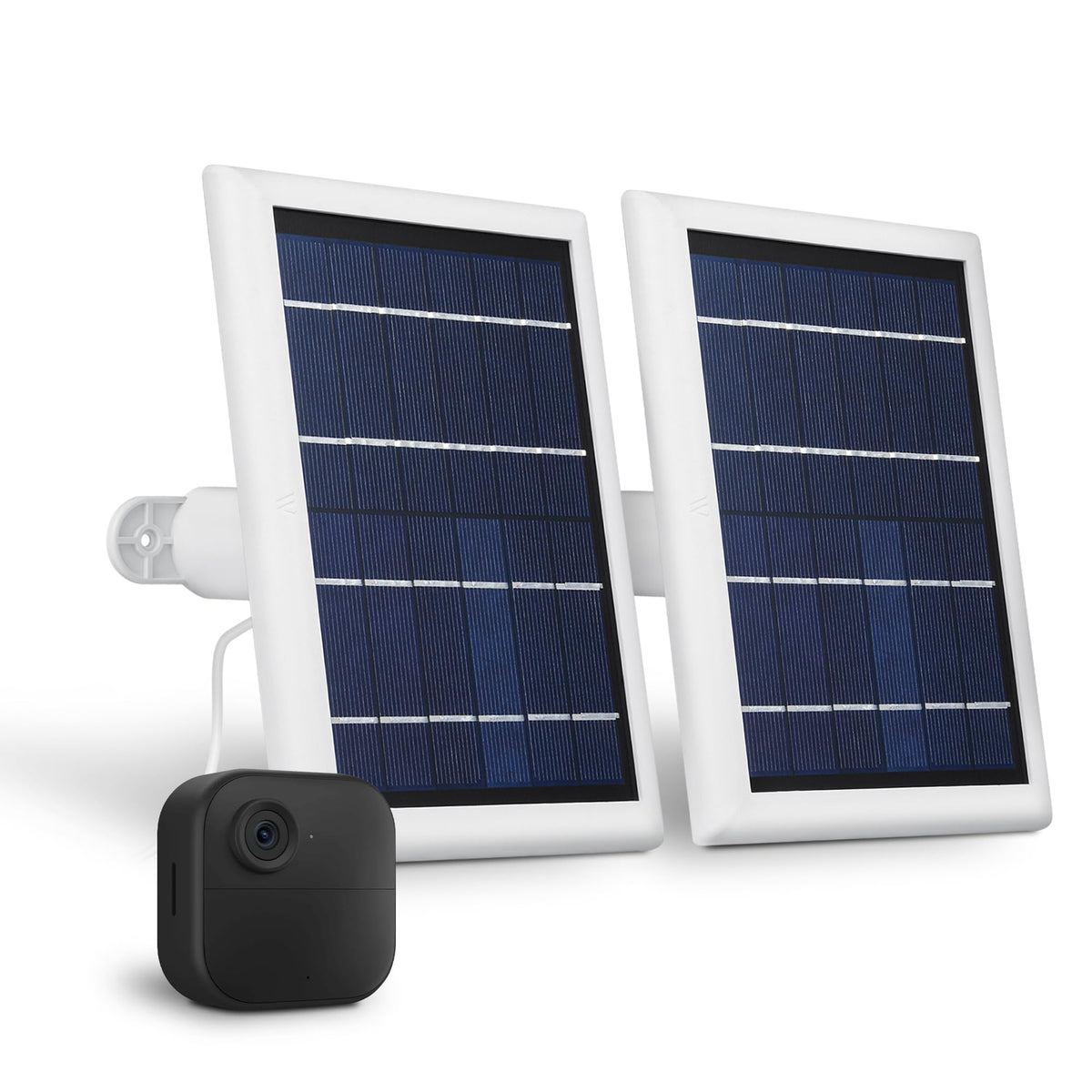 Wasserstein Solar Panel With Internal Battery   Compatible With Blink Outdoor 3/4 (2 Pack, White) (Camera Not Included)