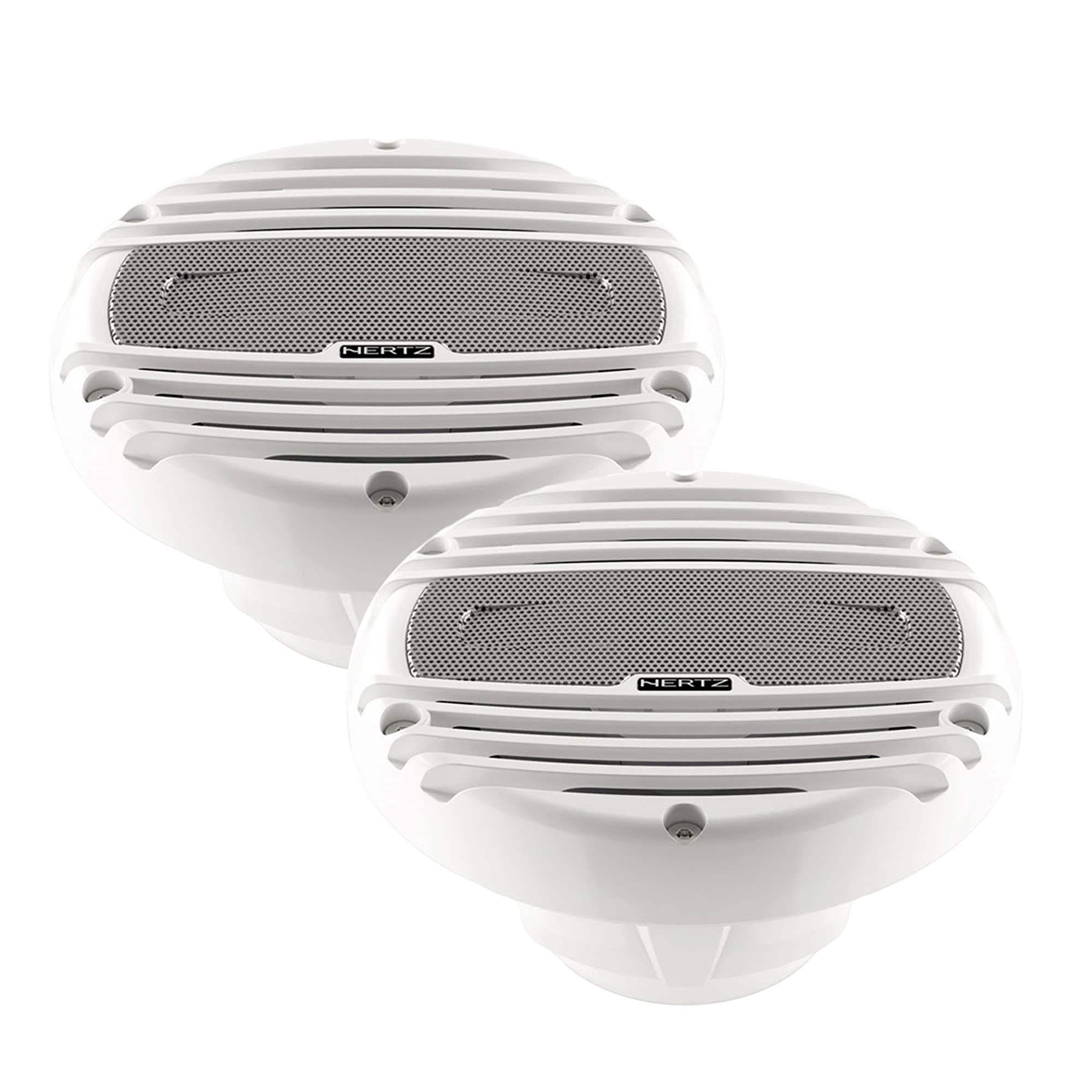 Hertz HMX-65-LD 6.5 4-Ohm Marine Coaxial Speakers - RGB LED Lights & White Grilles (Pair)