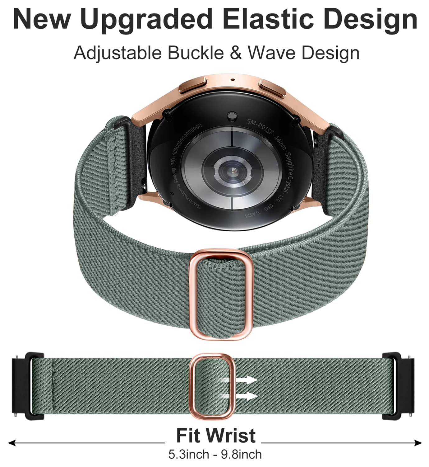 Lerobo Elastic Bands Compatible With Samsung Galaxy Watch 5/4 40Mm 44Mm,Galaxy Watch 5 Pro Band 45Mm/Watch 4 Classic Band 42Mm 4