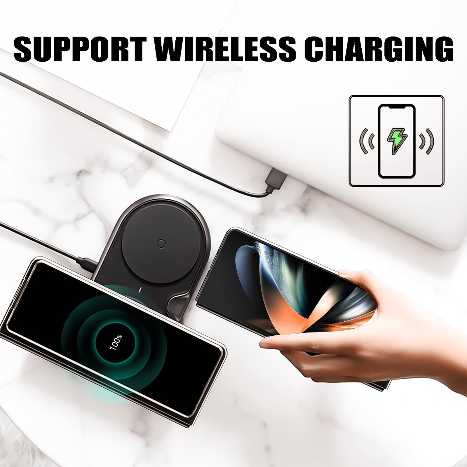 Deekeewe Magnetic Case For Samsung Galaxy Z Fold 4,Galaxy Z Fold 4 Phone Case Compatible With Magsafe,Slim Thin Shockproof Prote