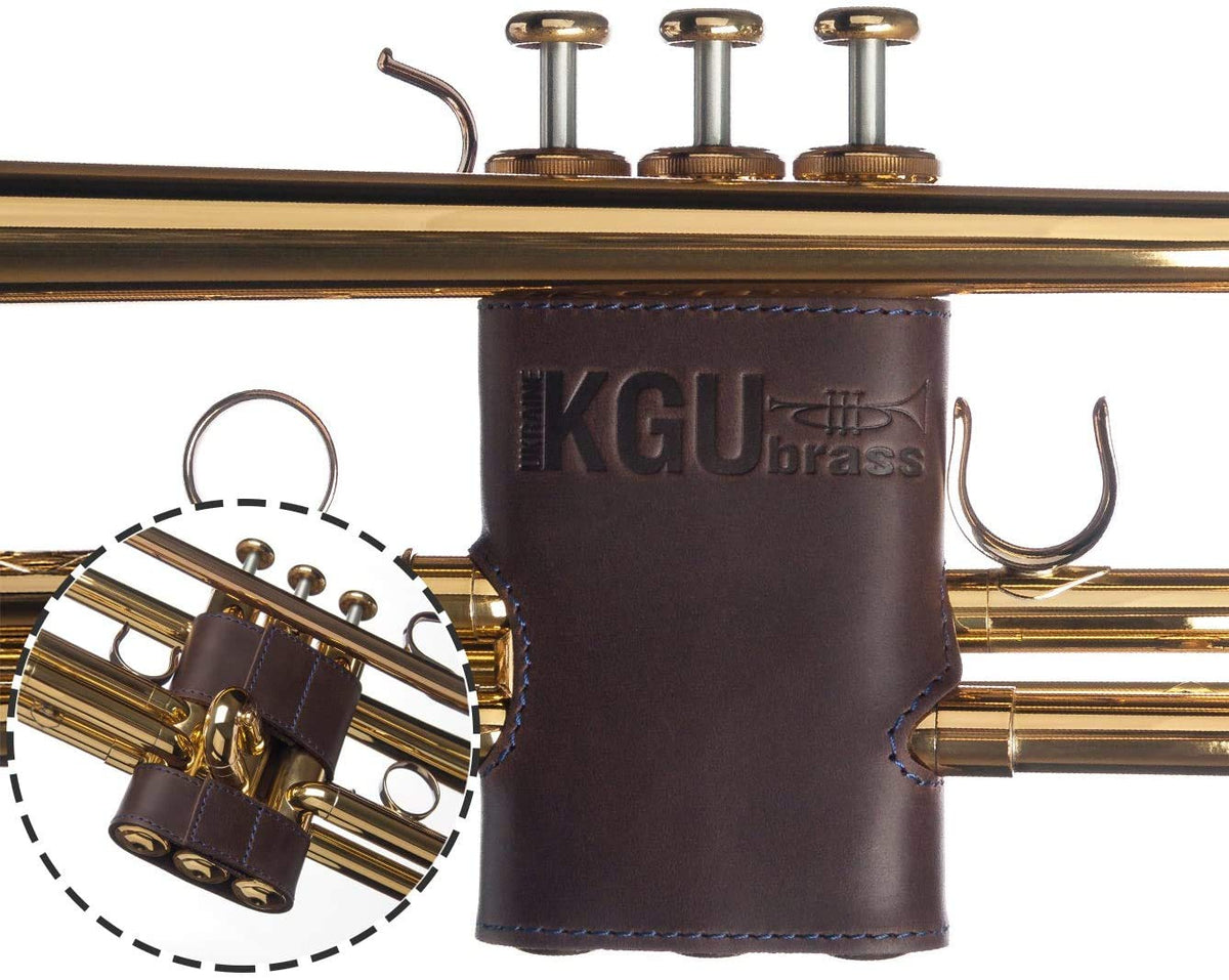 Trumpet Valve Guard By Kgubrass Is The Leather Trumpet Valve Protector Made Of Luxurious Mild And Thick Material; Use As Protect