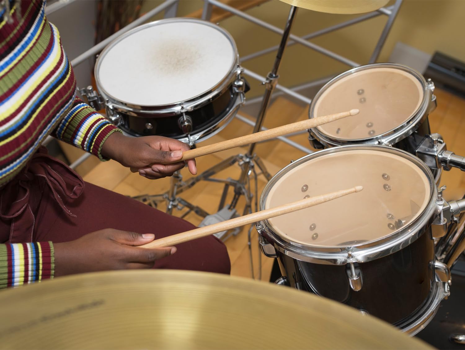 4 Pairs Drum Sticks, 5A Drum Sticks, Oval Wood Tip Drum Stick For Drums, Non Slip Drum Stick For Jazz Drum Electronic Drums Musi