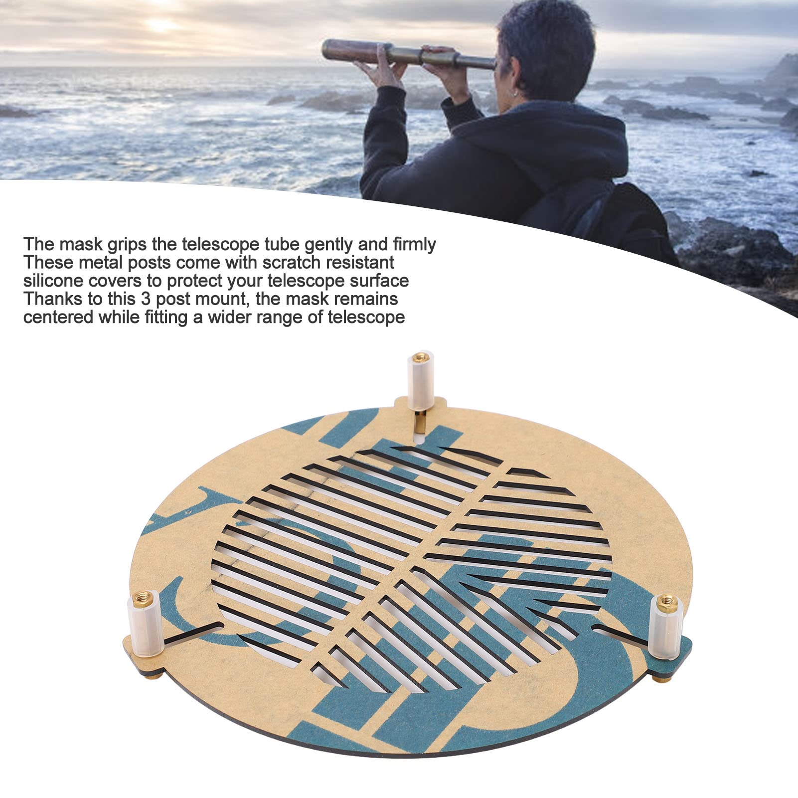 Bahtinov Focus Mask, Focusing Mask Acrylic Telescope Focusing Mask, 100 To 140Mm Caliber Fixed Diameter, Telescope Focus Mask Fo