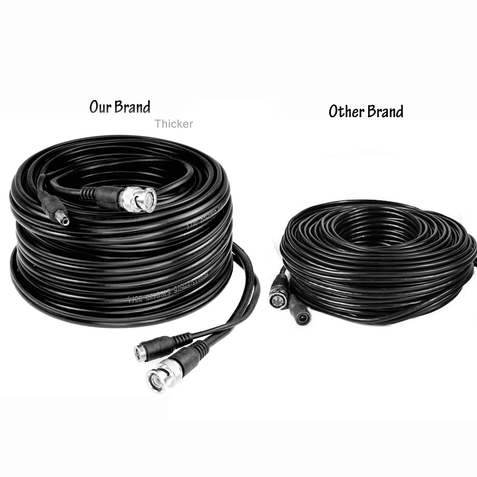 Five Star Cable Rg59 Siamese Cable For Ahd, Tvi, Cvi And Hd-Sdi Camera System With Bnc Connectors And 2.1Mm Power Jack For Plug