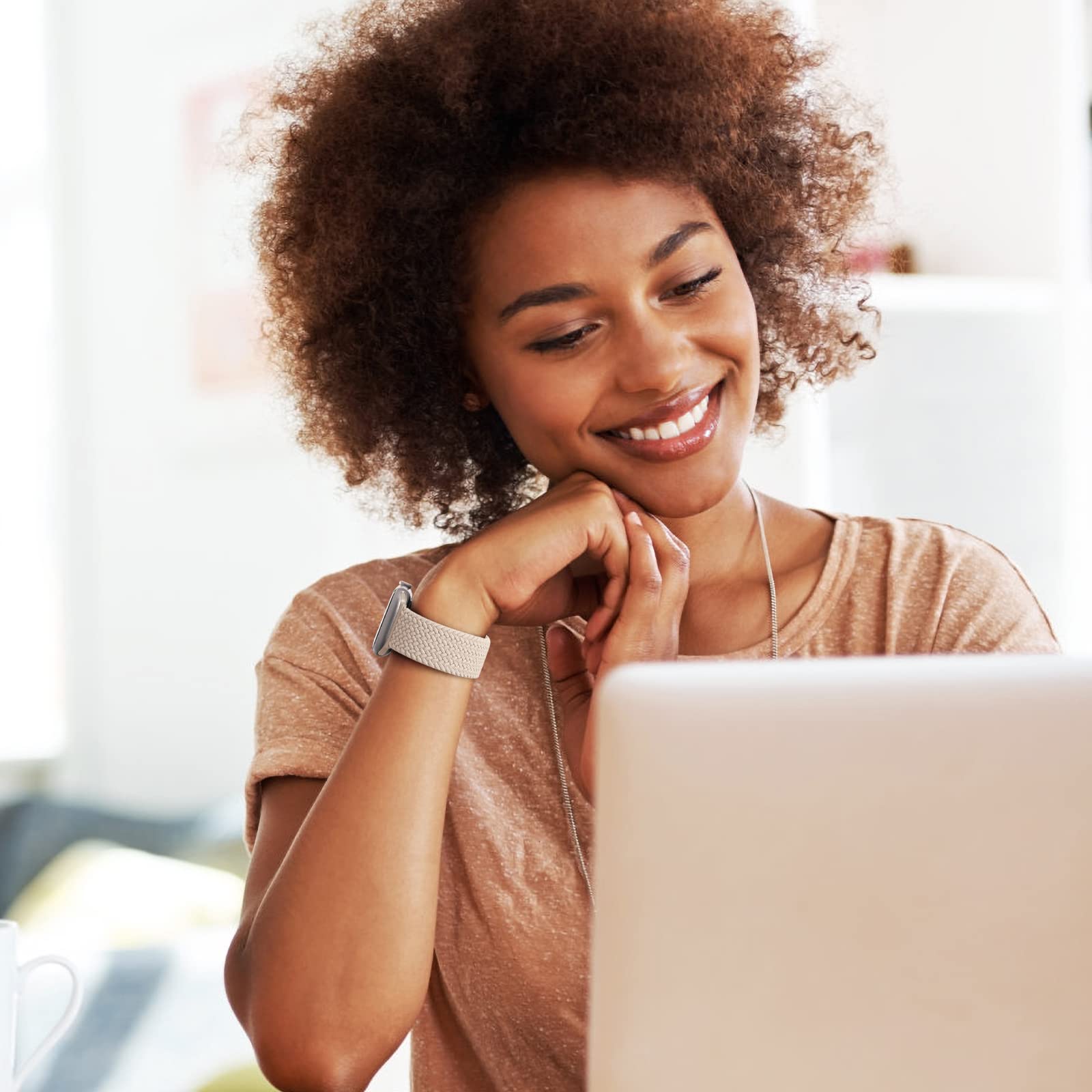 Daqin 4 Pack Stretchy Braided Solo Loop Compatible With Apple Watch Band 40Mm 38Mm 41Mm 42Mm 44Mm 45Mm 46Mm 49Mm Women Men, Nylo