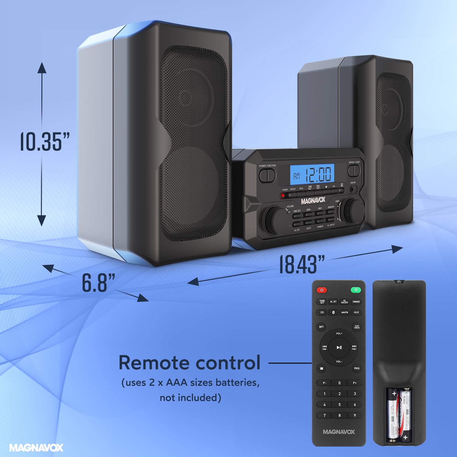 Magnavox Mm435 Compact Shelf System Black