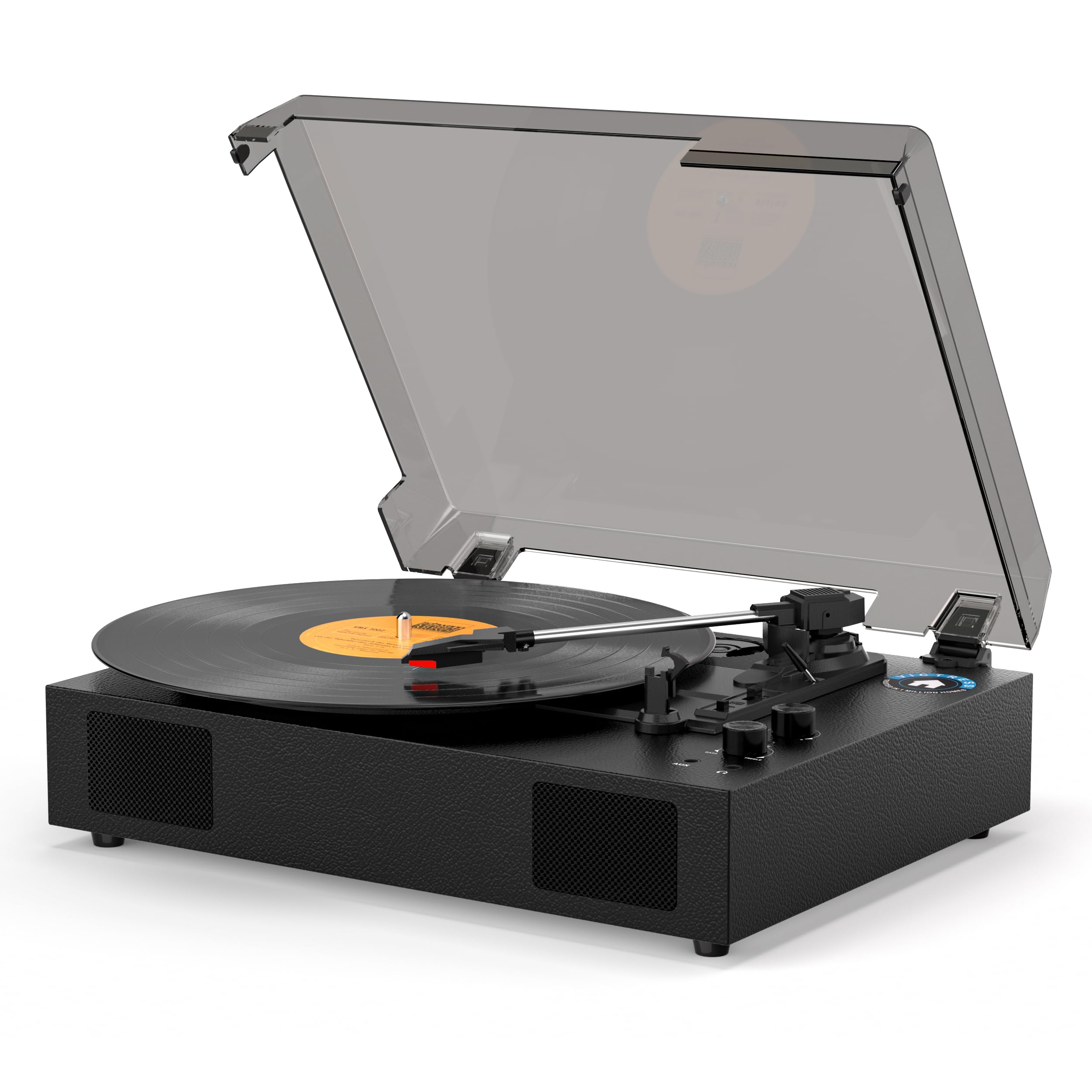VICTRESS Vinyl Records Player, Vintage Record Player with Bluetooth Playback, 3-Speed Turntables LP Player, Built-in Stereo Spea
