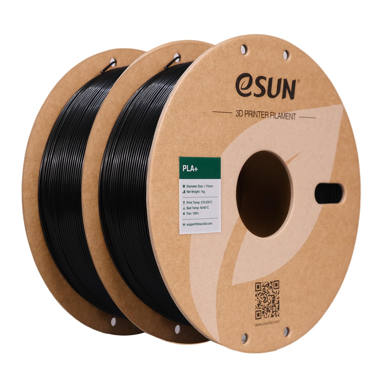 eSUN PLA+ Filament 1.75mm, 3D Printer Filament Dimensional Accuracy +/- 0.03mm, 1kg Cardboard Spool(2.2lbs) 3D Printing Filament