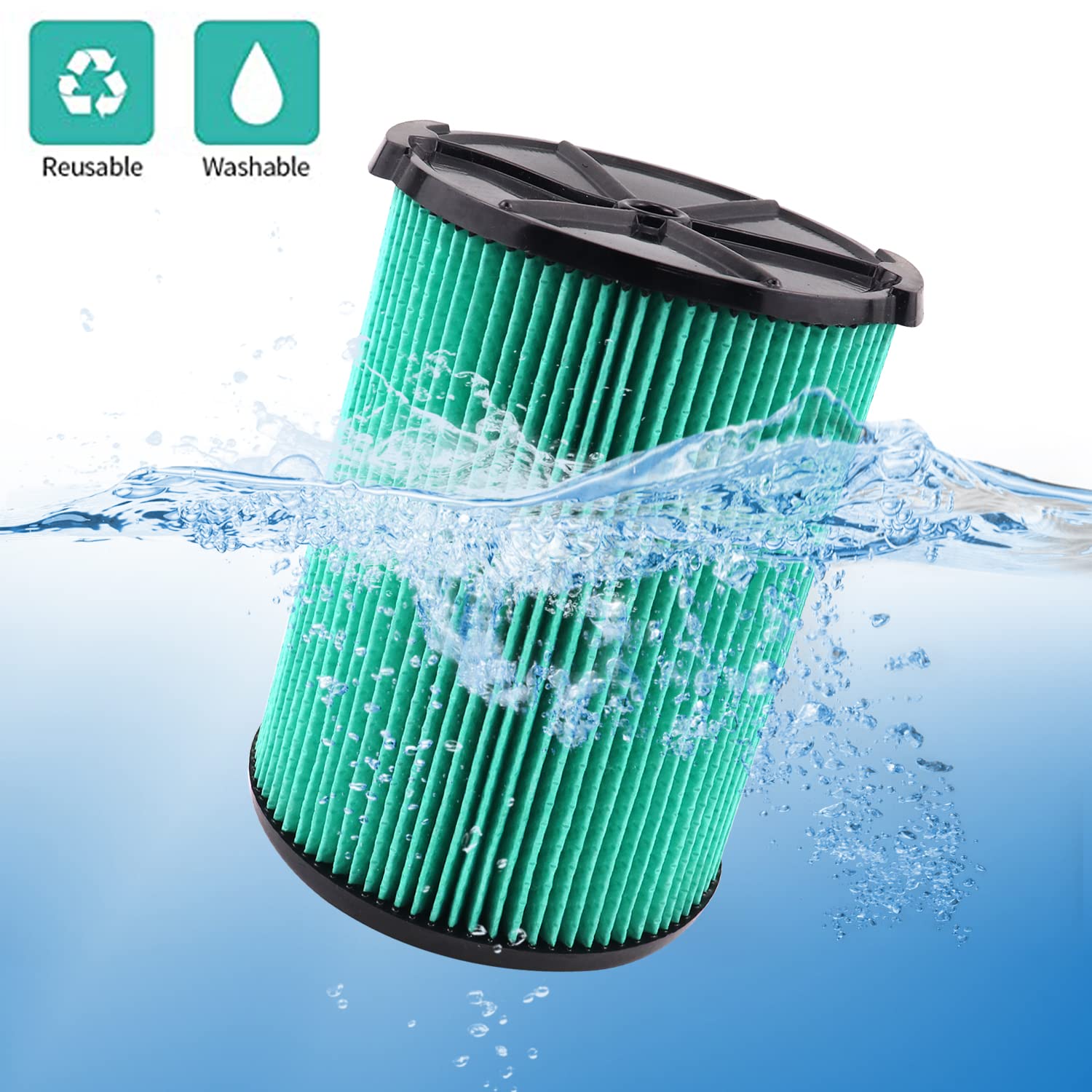 Vf6000 Replacement Filter Compatible With Ridgid 5 20 Gallon Wet Dry Vacuums Wd0671 Wd5500 Wd6425 Wd7000 Wd1280 Wd1851 Wd1680 Wd