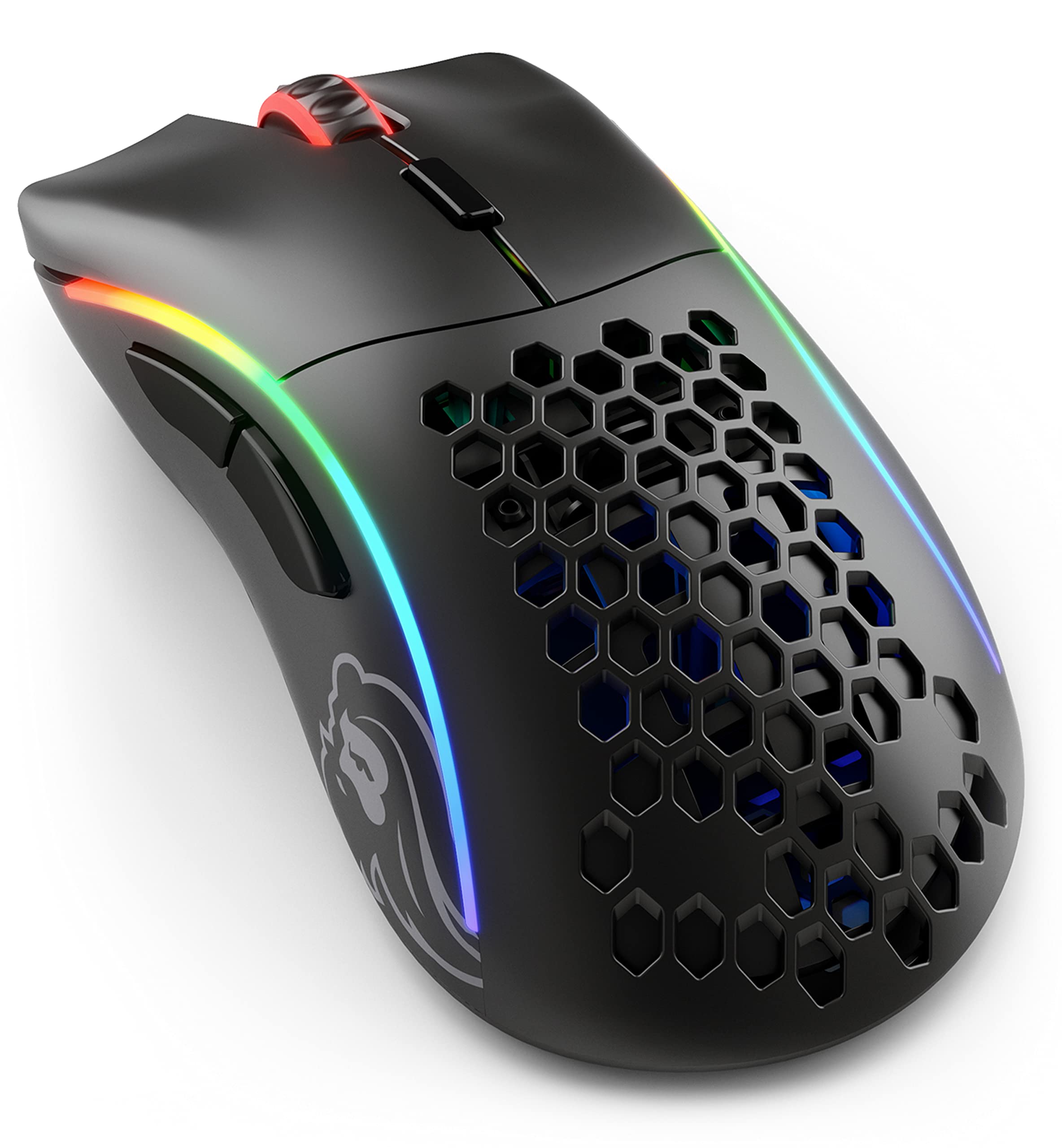 Glorious Model D  (Minus) Wireless Gaming Mouse   67G Superlight Honeycomb Design, Rgb, Ergonomic, Lag Free 2.4Ghz Wireless, Up