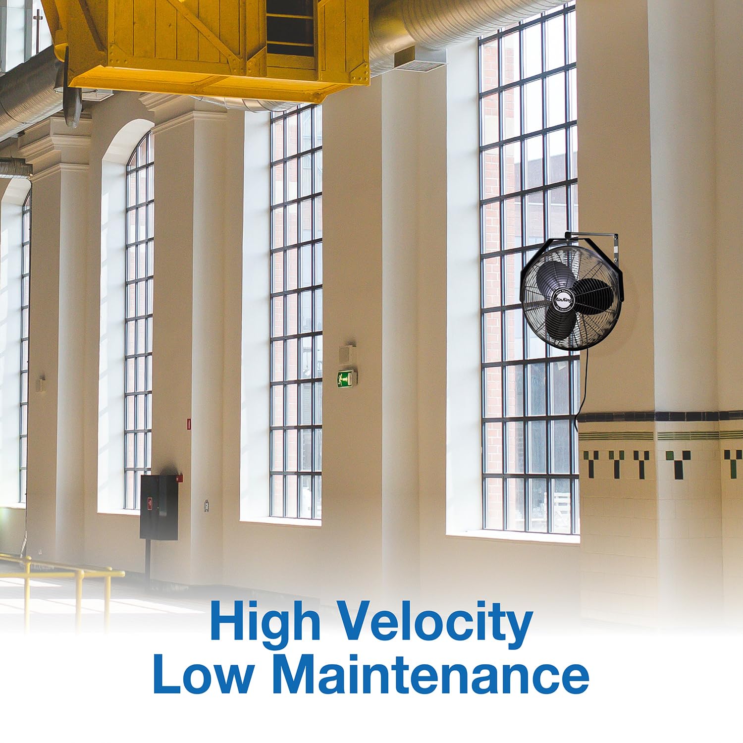 Air King 9518 18 Inch Industrial Grade Wall Mount Fan, 1/6 Horsepower,Black