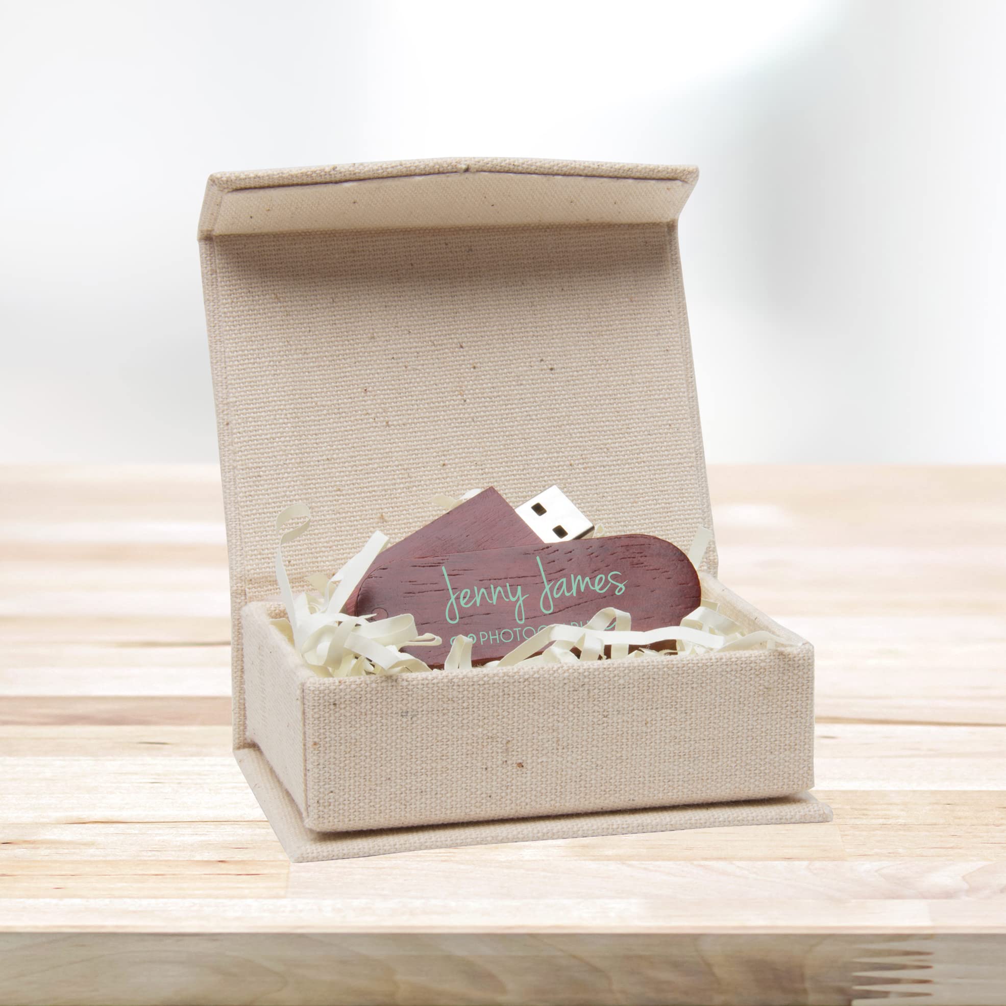 Neil Enterprises Inc. Small Linen Box For Flash Drive Or Jewelry