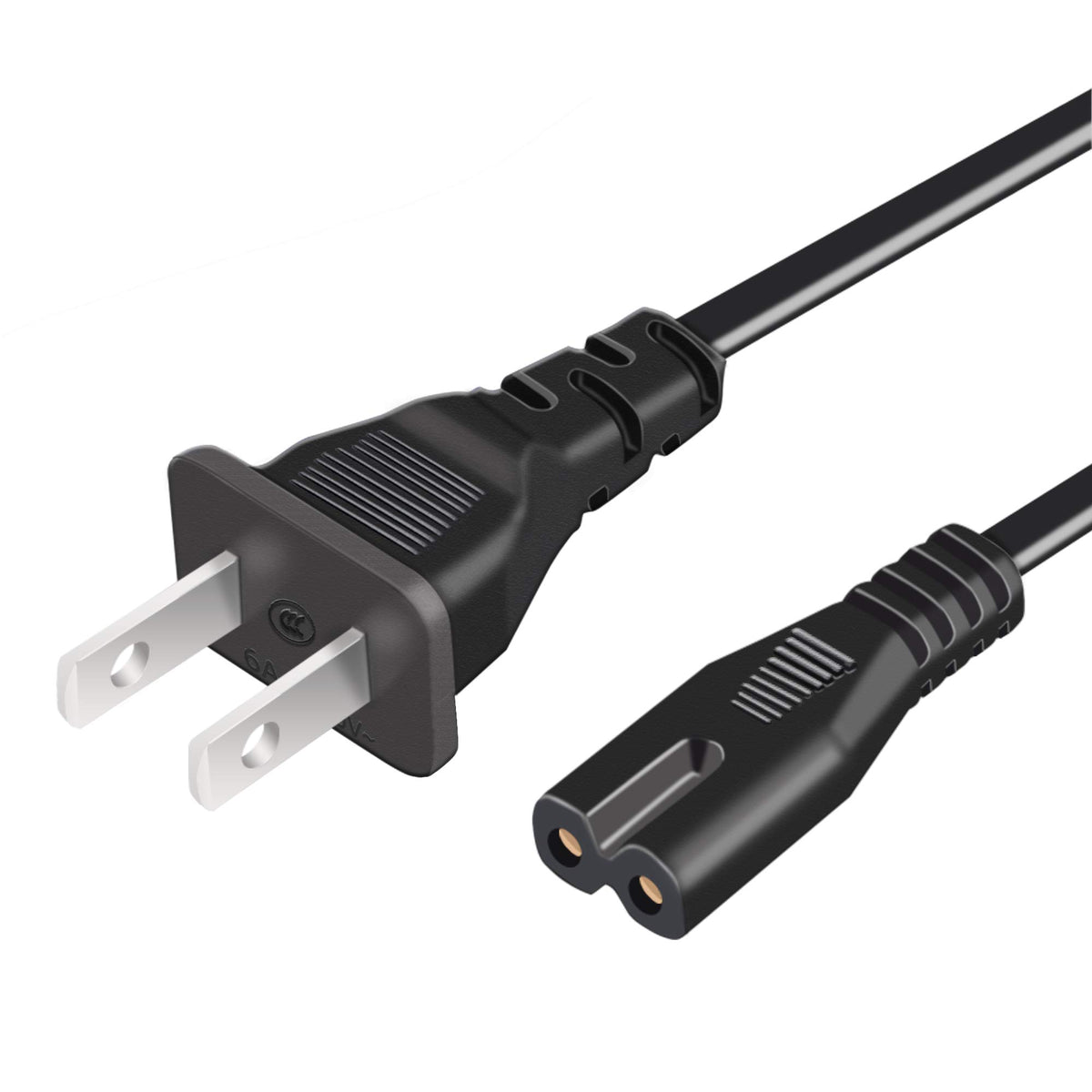 2 Prong Ac Power Cord Cable Compatible With Xbox One S/Xbox One X/Xbox Series X/S Game Console, For Sony Playstation Ps4 Ps3 Ps2
