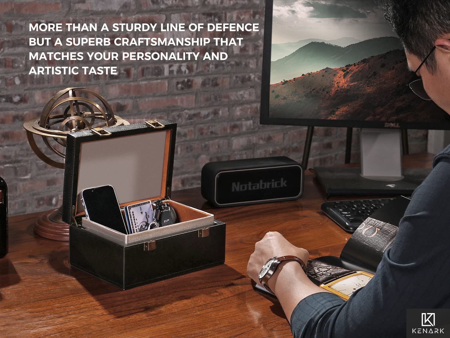 Kenark Kk6 Plus Bk Elegant Faraday Box, Faraday Key Fob Protecting Box, Car Key Shielding Box, Car Key Signal Blocker, Emp Prote