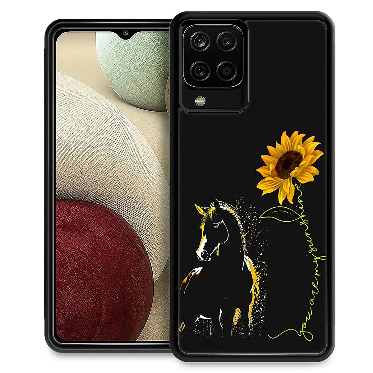 Fkbrcl4U For Samsung Galaxy A42 5G Case, Horse Sunflower Yellow Sunshine Pattern Graphic Design Girl Boy Soft Silicone Hard Acry