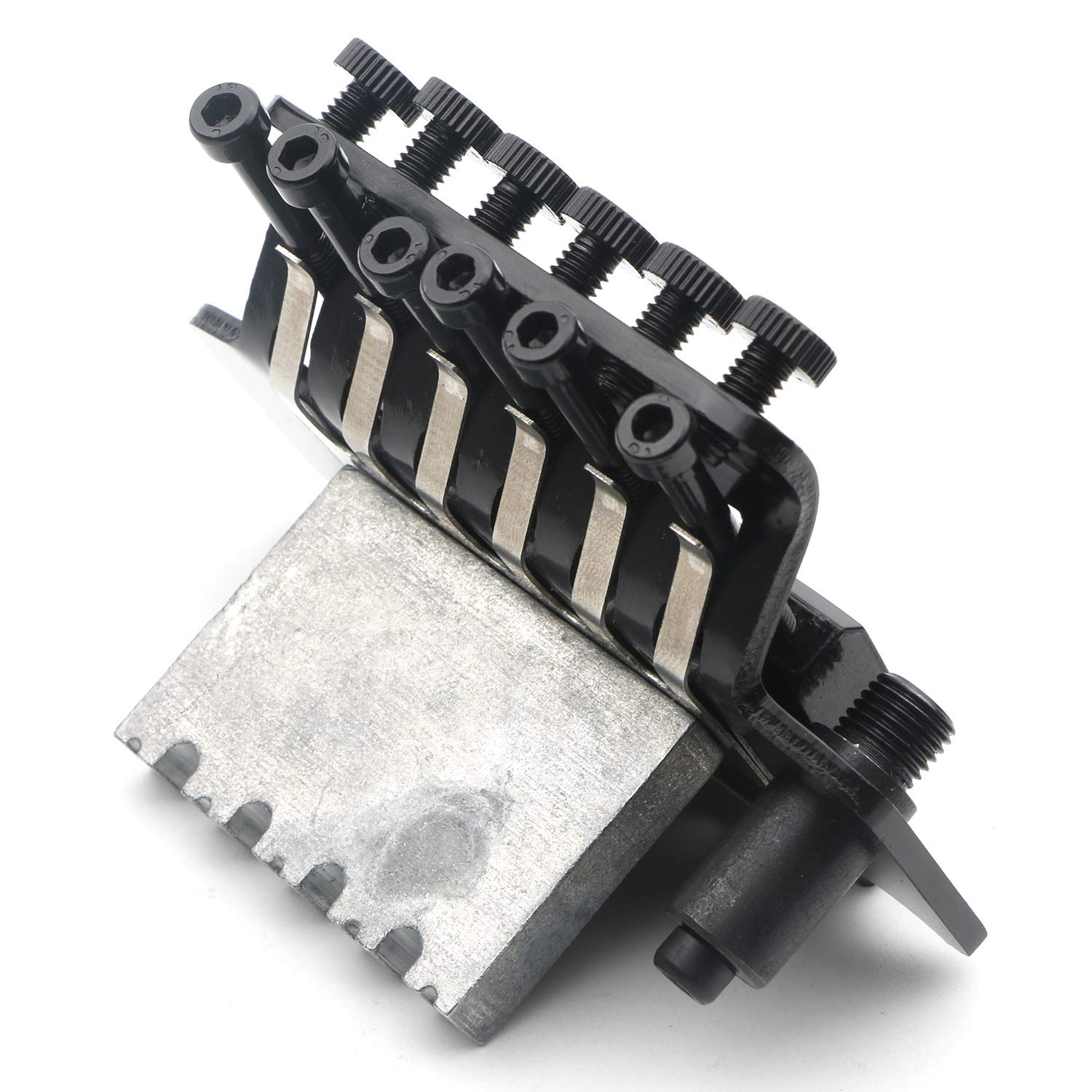 Black Electric Guitar Tremolo Bridge With Bar Double Strat Locking For Floyd Rose Type