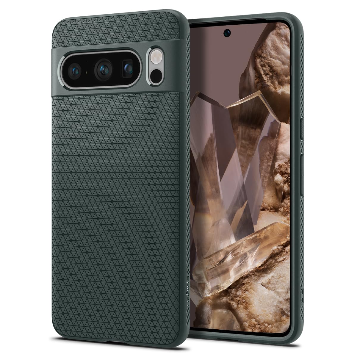 Spigen for Pixel 8 Pro Case, Liquid Air (2023) [No Magnet Ring] [Military-Grade Protection] - Abyss Green