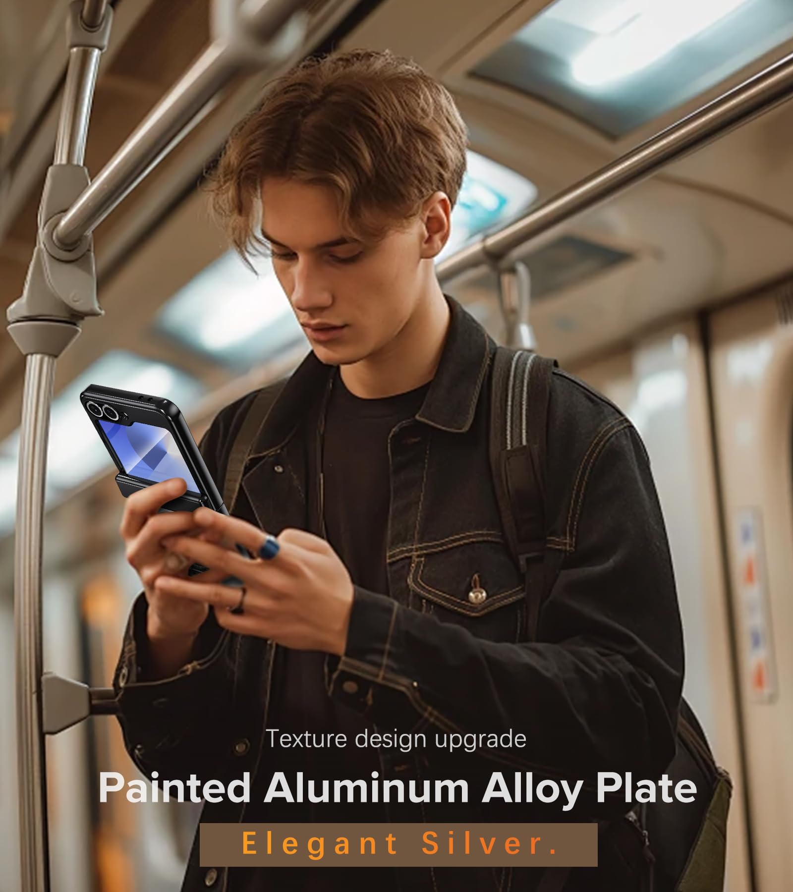 Fiyer For Samsung Galaxy Z Flip 6 Case With Screen Protector, Hinge Protection Phone Case For Z Flip 6, With Mag-Safe, 360 Rotat