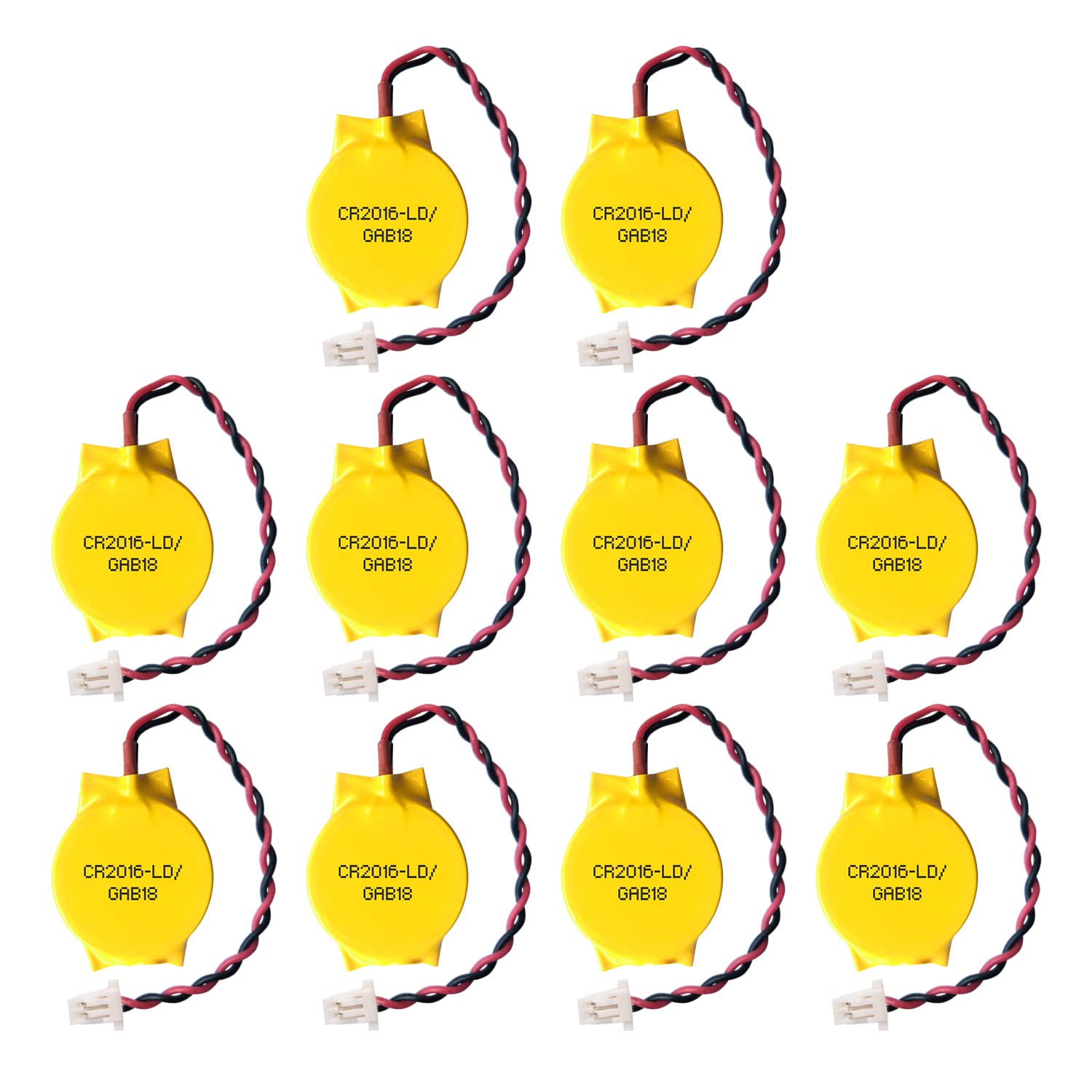 Eemb 10Pack 3V Cr2016 Cmos Battery With Wire Leads And Shr Connector Computer Replacement Battery For Ibm Lenovo Thinkpad X1 Car