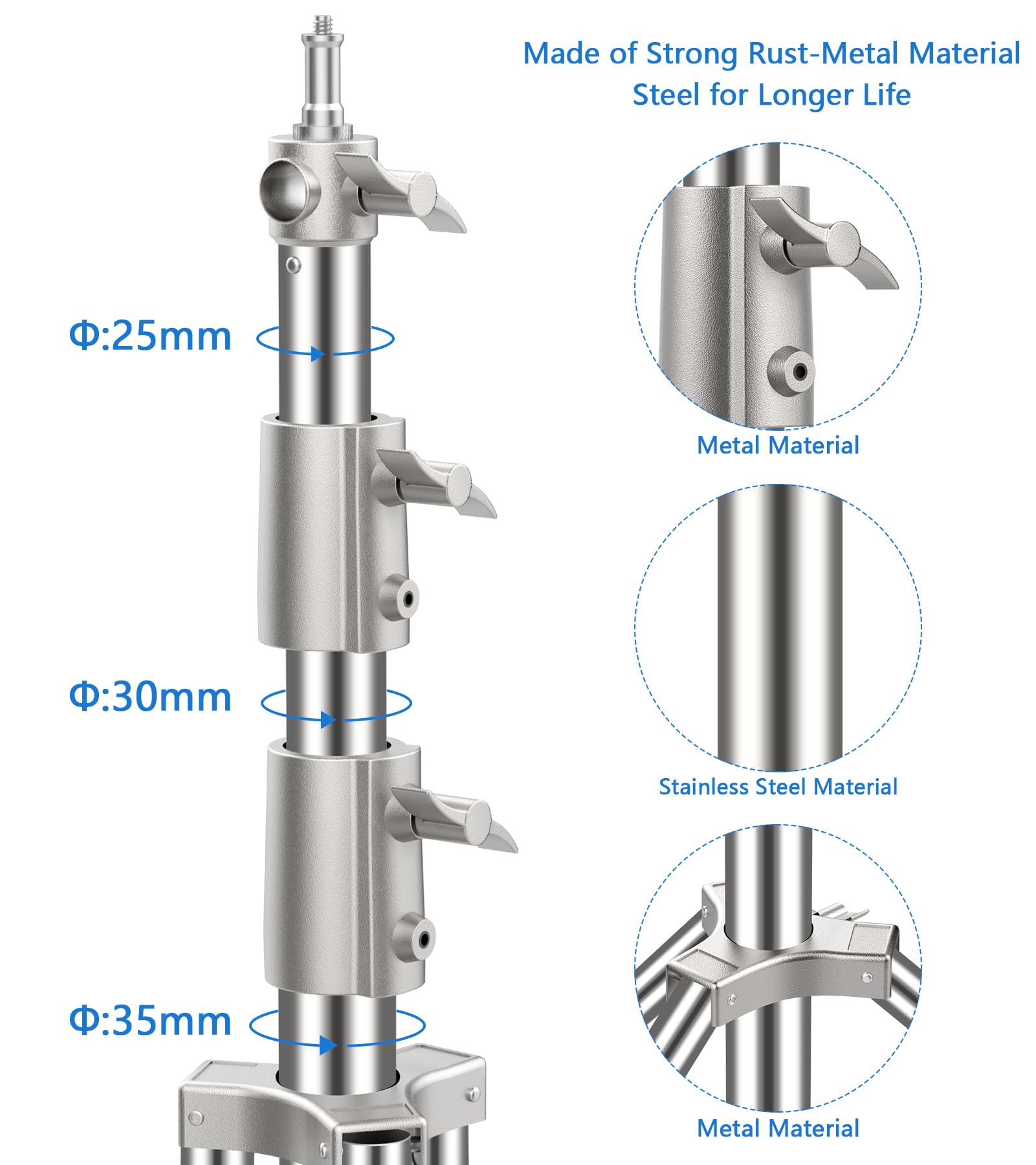 Stainless Steel Light Stand - Thumbnail 2