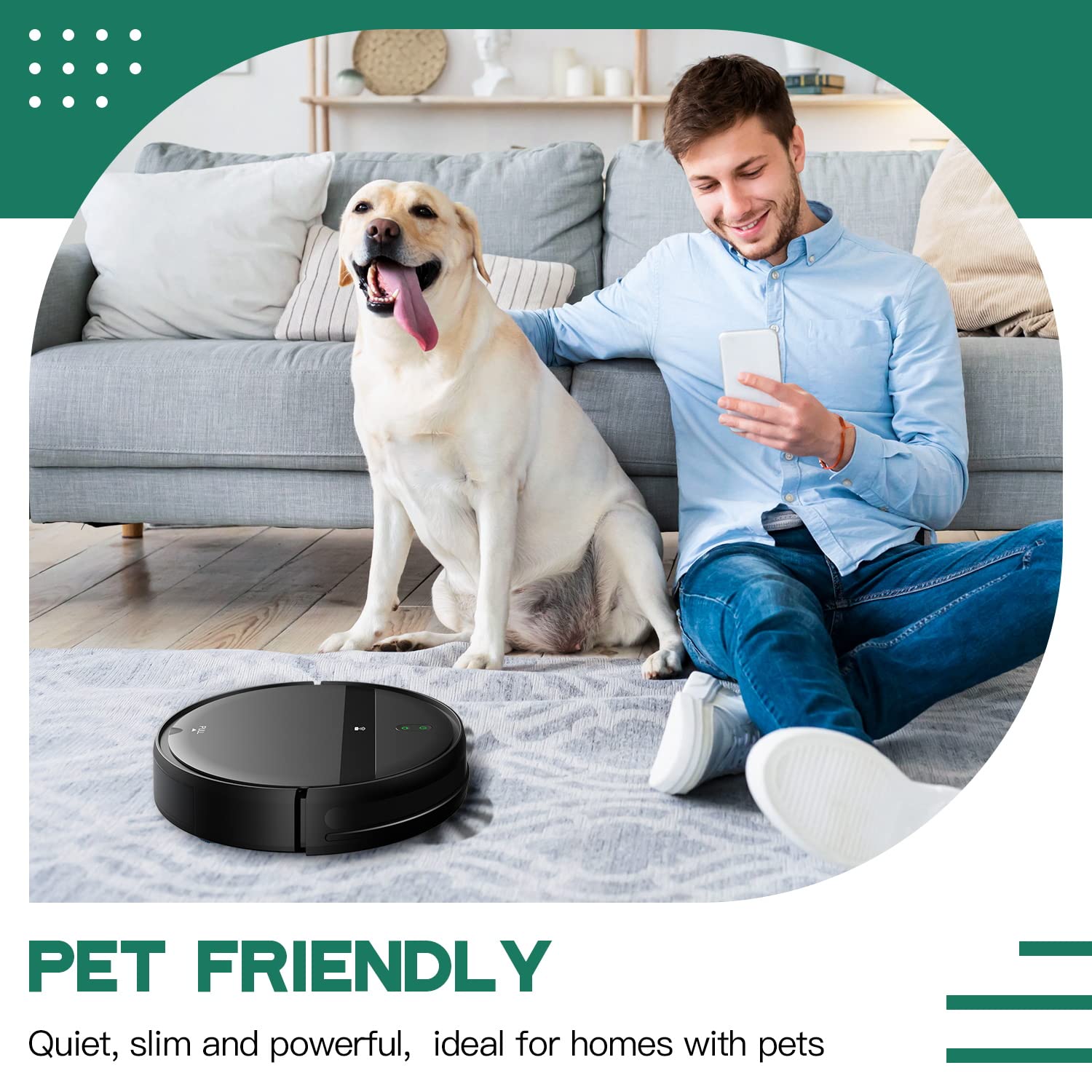 Kilgone Robot Vacuum And Mop Combo 2300Pa For Pet Hair | Robotic Vacuum Cleaner With Wifi/Alexa/App | Auto Recharge & Tangle-Fre