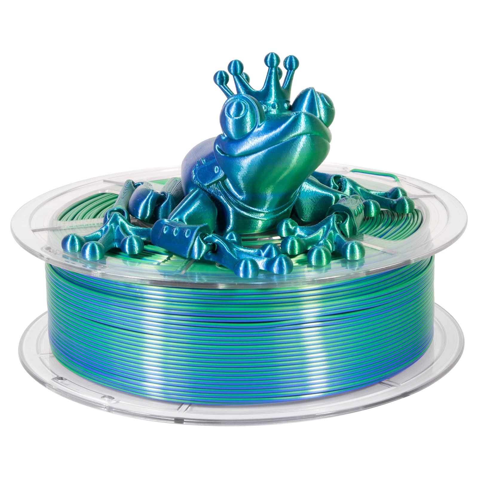 Pla Filament 1.75Mm, Shiny Silk Pla 3D Printer Filament, Dual Color Filament Dimensional Accuracy +/  0.03 Mm, Coextruded Filame