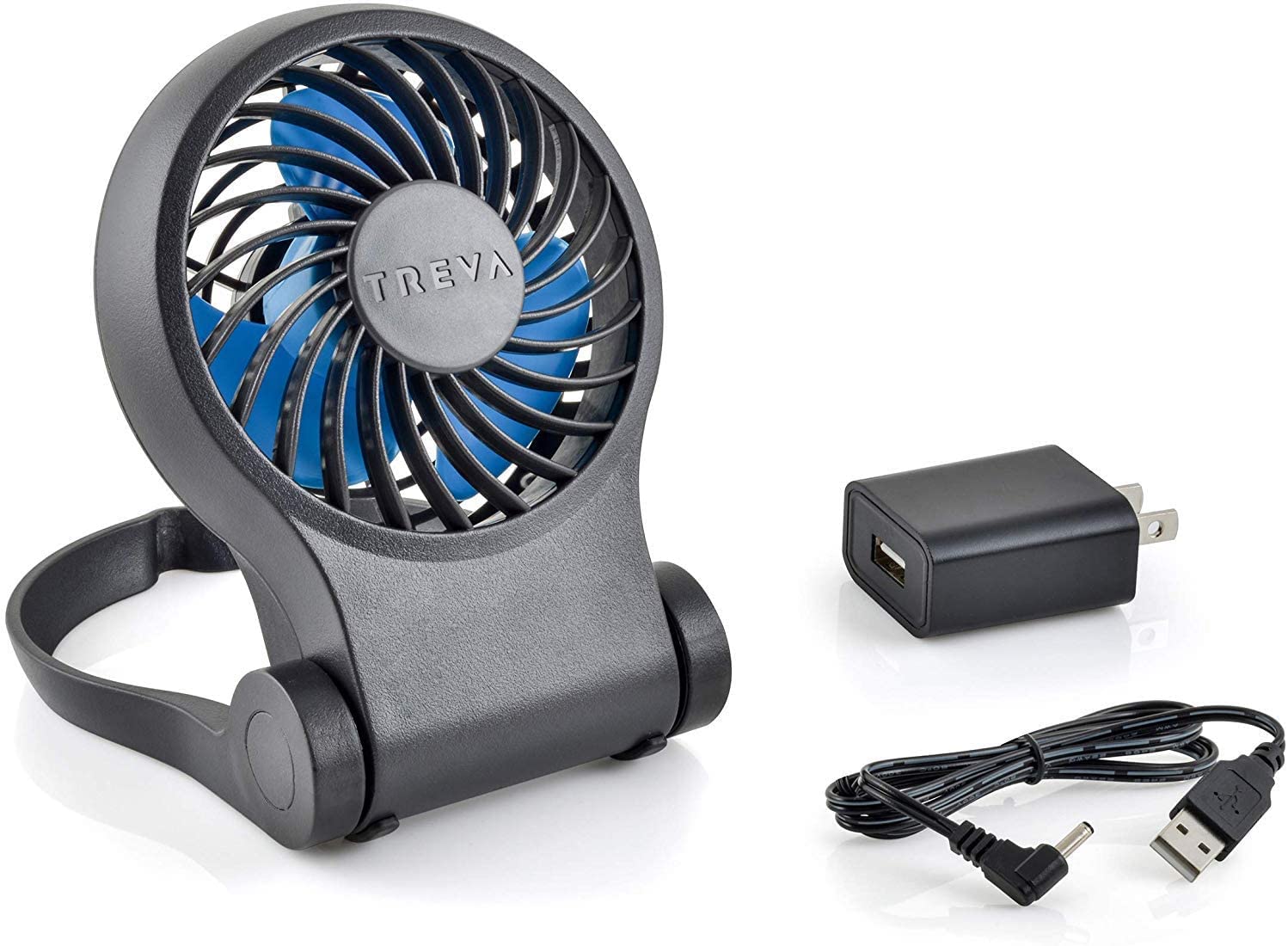 Treva 3.5 Inch Portable Desk Fan With Usb Port   Small, Compact, Powerful Airflow, Ac Adapter Included