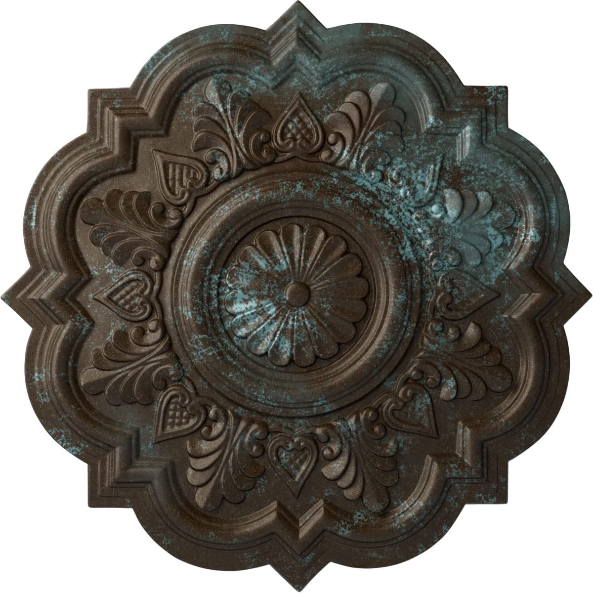 Ekena Millwork CM20DRBBS Deria Ceiling Medallion, Bronze Blue Patina