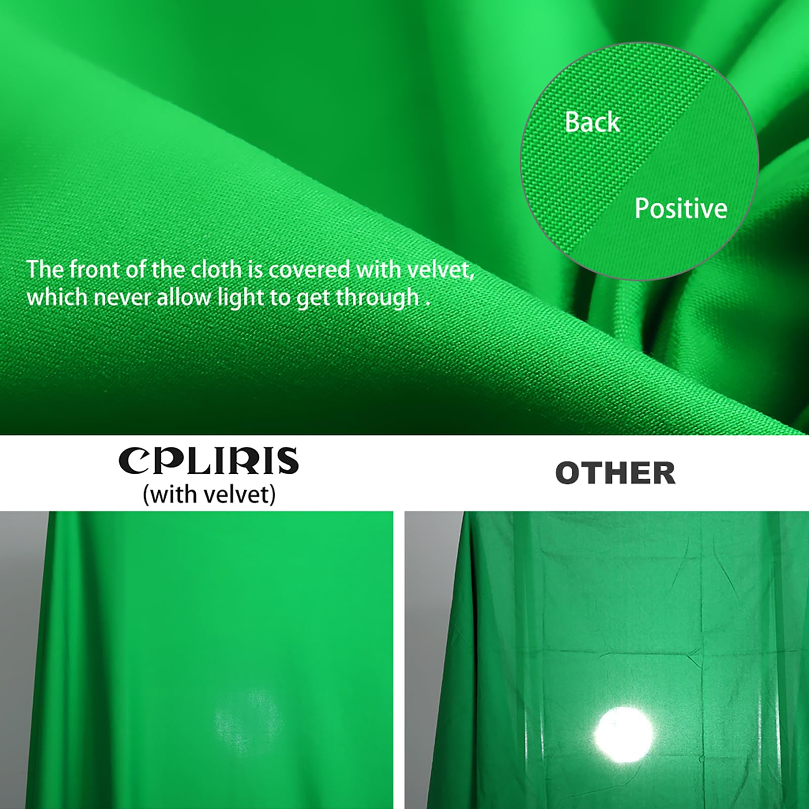 Cpliris 10X20Ft Green Screen Backdrop For Photography, Dual-Size Dual-Pocket Design Chromakey Background For Photoshoot, Game St