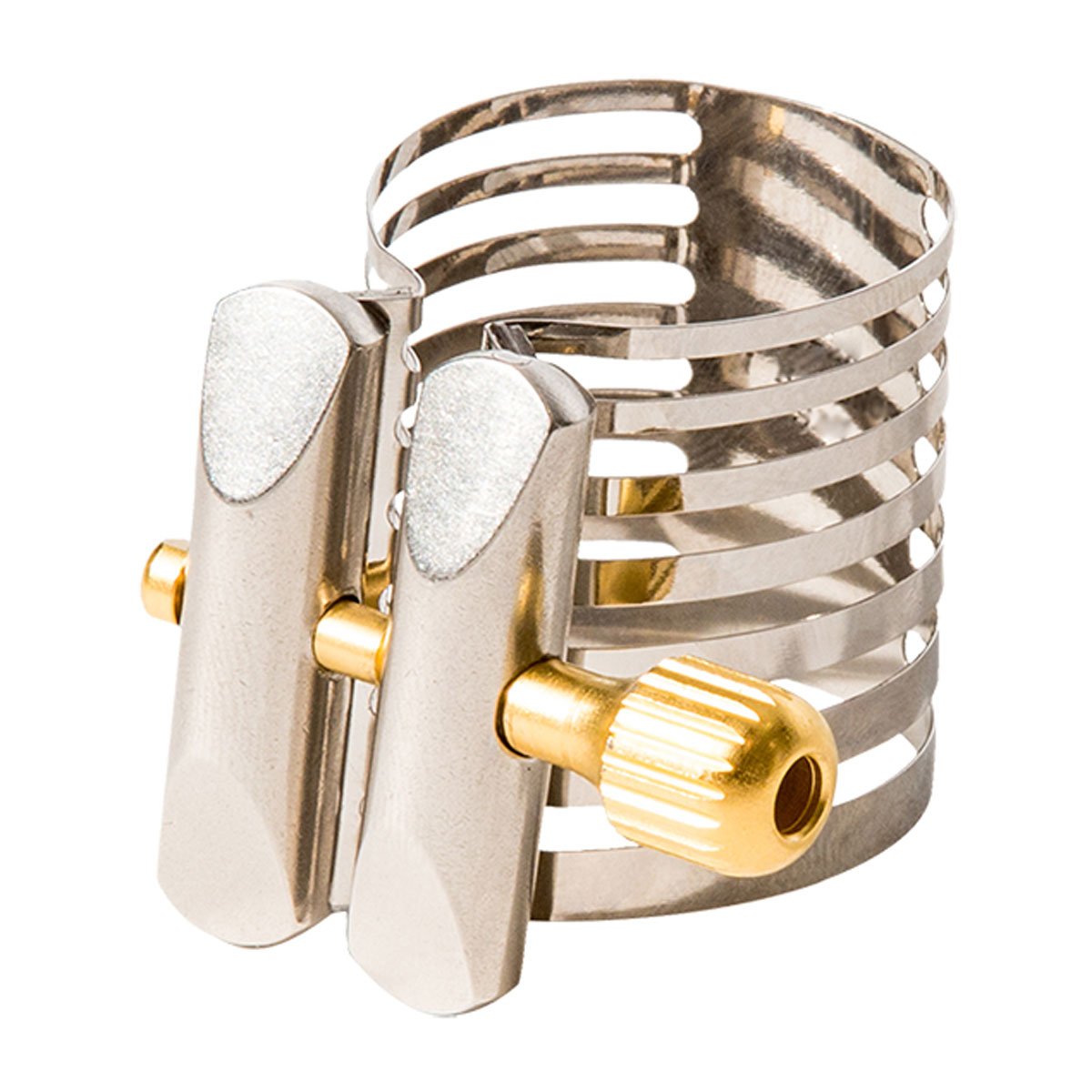 Rovner Ligature & Plastic Cap For Alto Standard Saxophone   Platinum Ligature For Hard Rubber Mouthpiece (P 1Rl)
