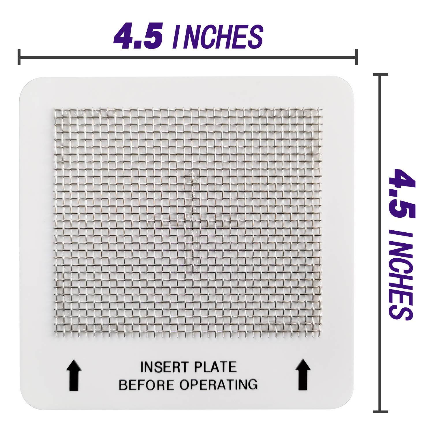 Lufutatech Universal Ceramic Ozone Plates For Generic Ozone Generators Washable Purification Air Purifier, 4.5'' X 4.5'' Inches