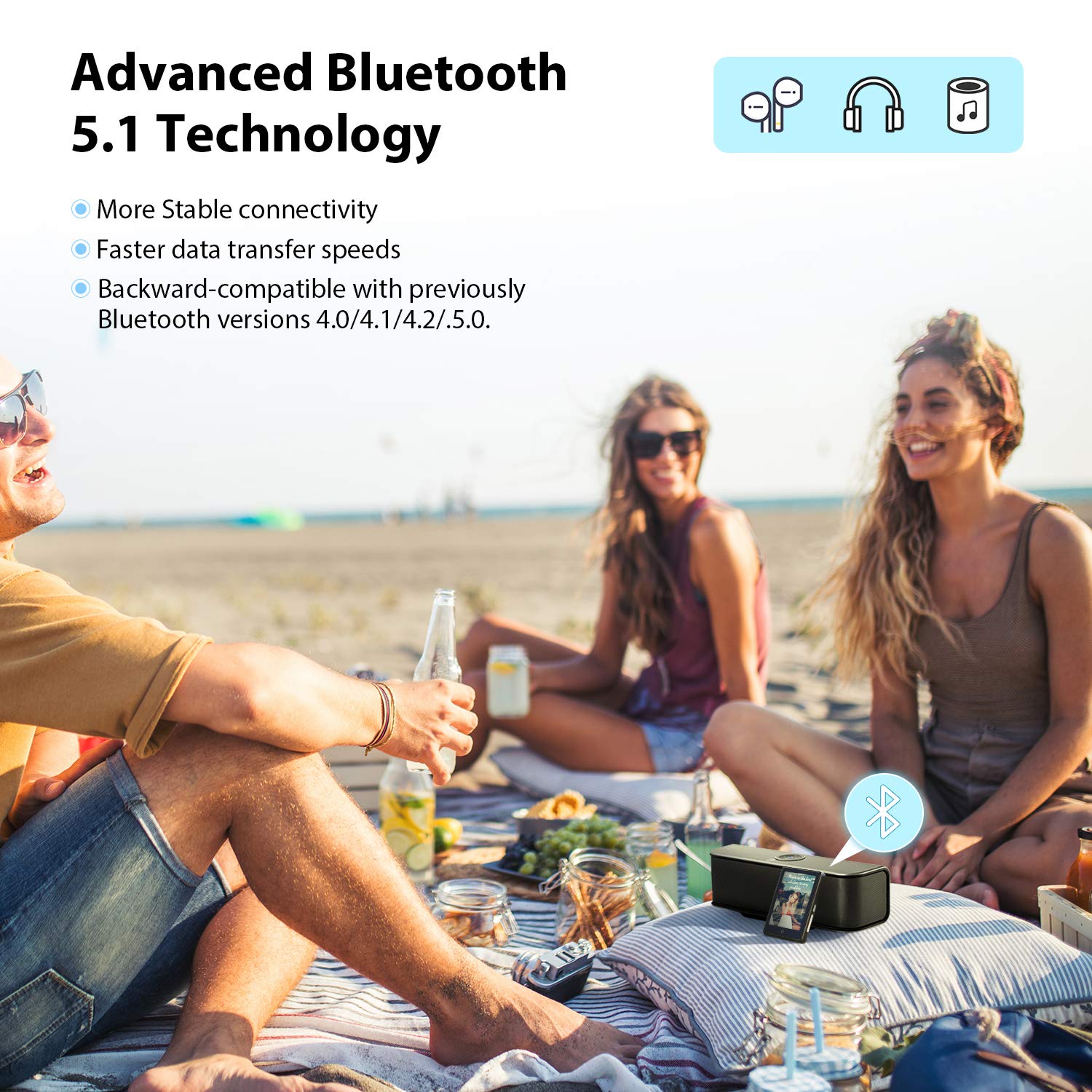 Yffizq 80Gb Mp3 Player With Bluetooth 5.1,2.8'' Full Touch Screen Mp4 Player With Speaker,Portable Hifi Lossless Sound Mp3 Playe