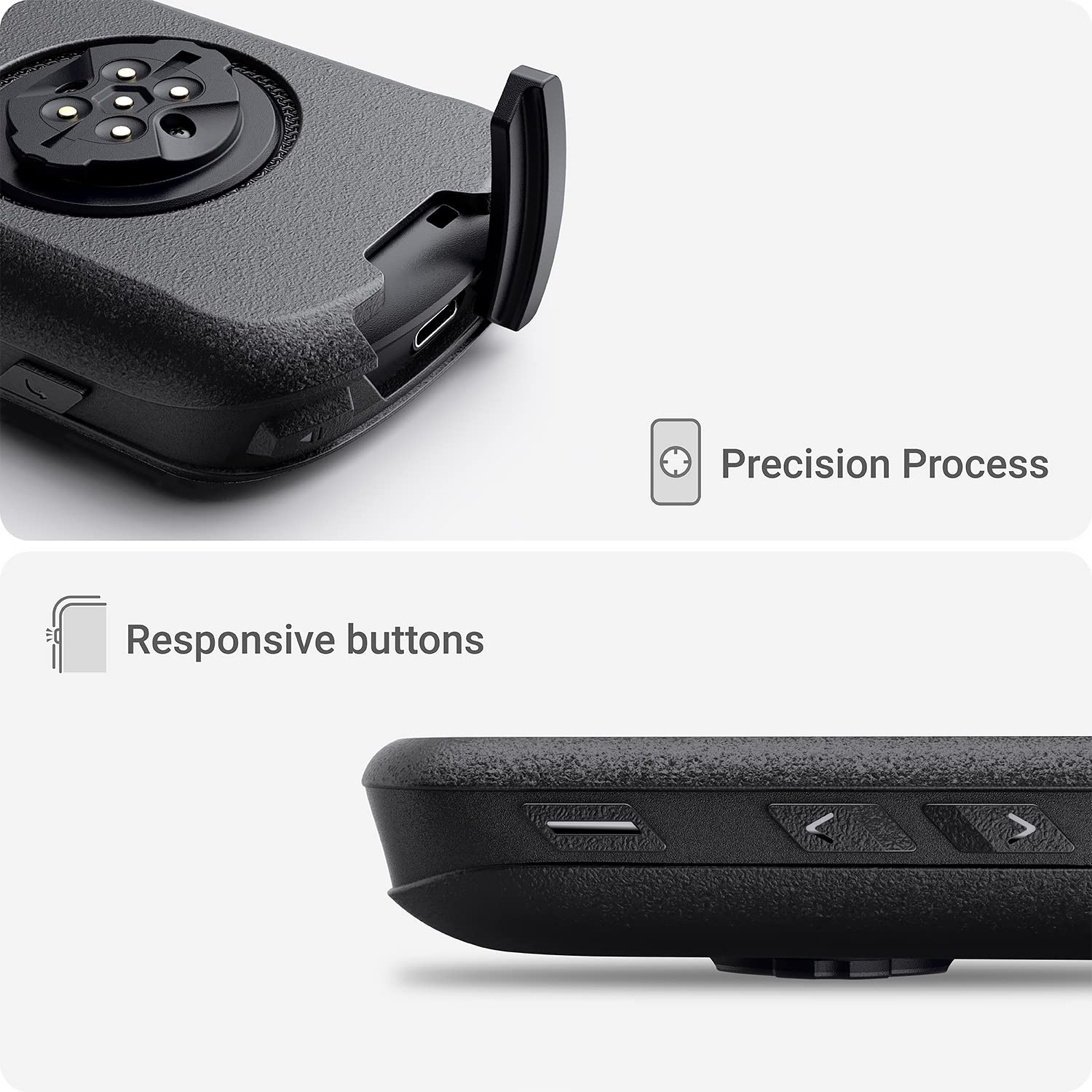 Tusita Silicone Case Compatible With Garmin Edge 540 | 540 Solar | 840 | 840 Solar   Black